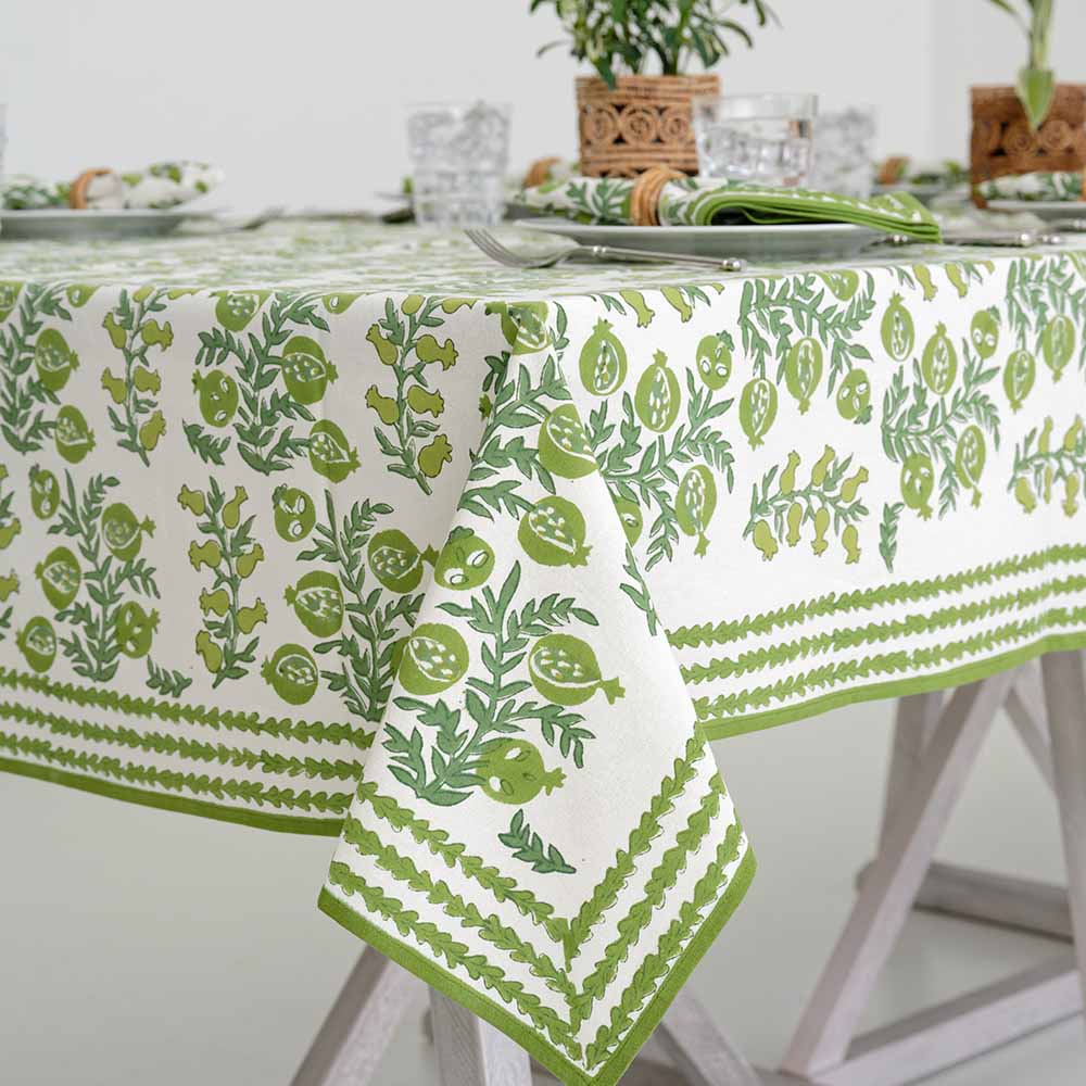 Pom Bells Green Tablecloth - Image 2