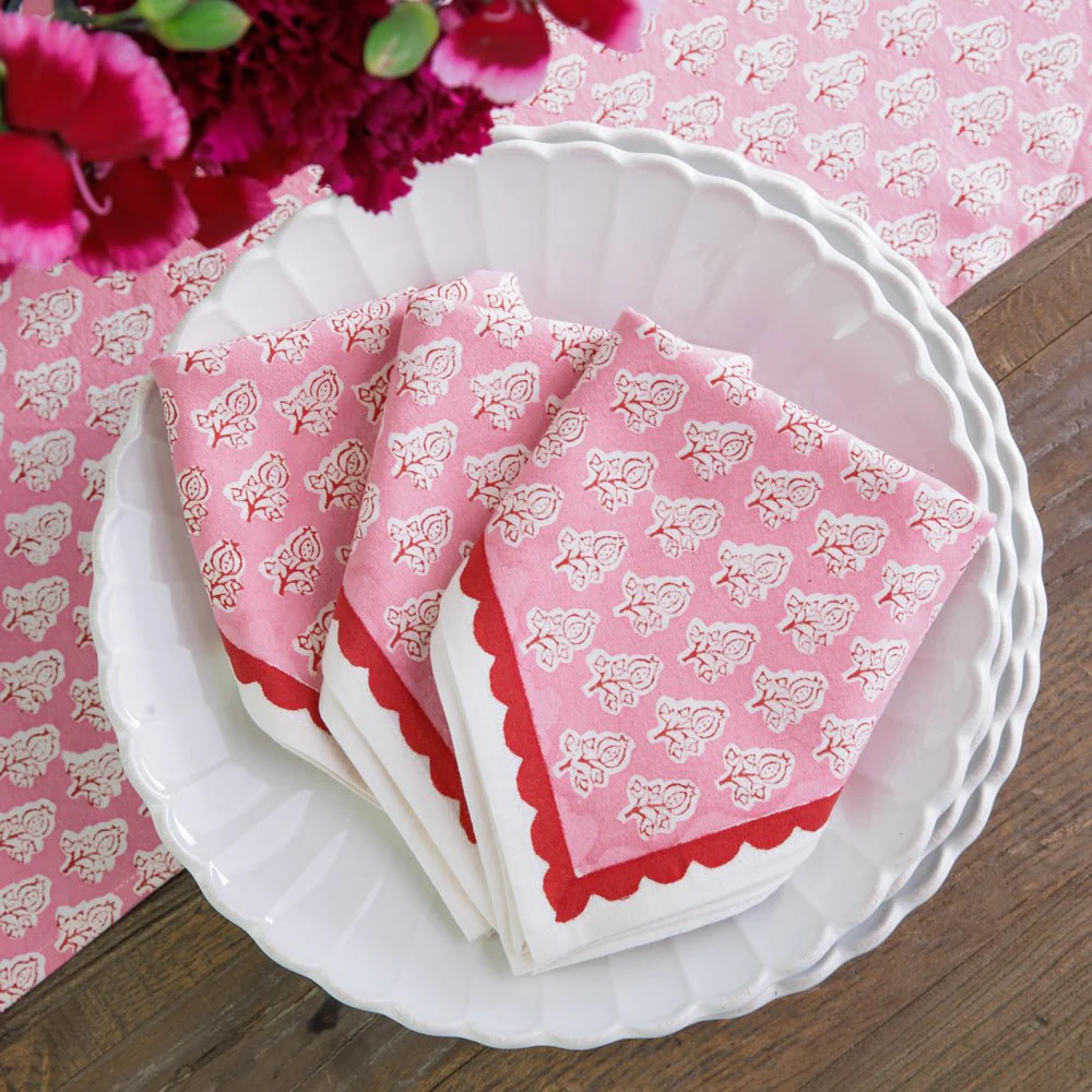 Pom Buti Pink Napkin | Set of 4