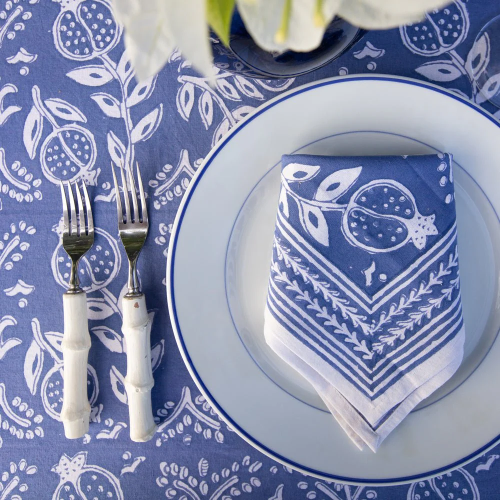 Pomegranate Blue Napkins | Set of 4 - Image 3