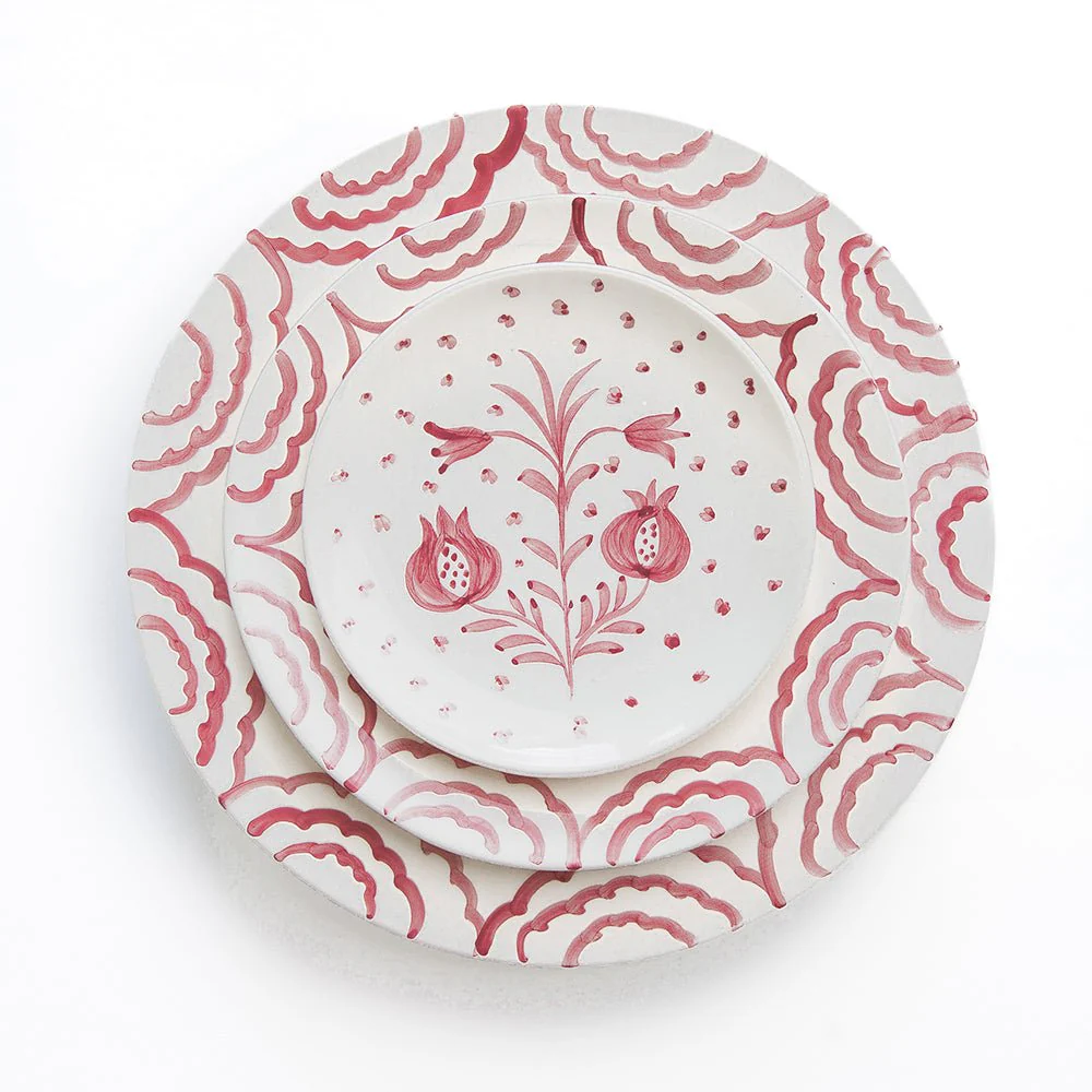 Pomegranate Duet Rose Dinner Plate | Set of 2 - Image 4