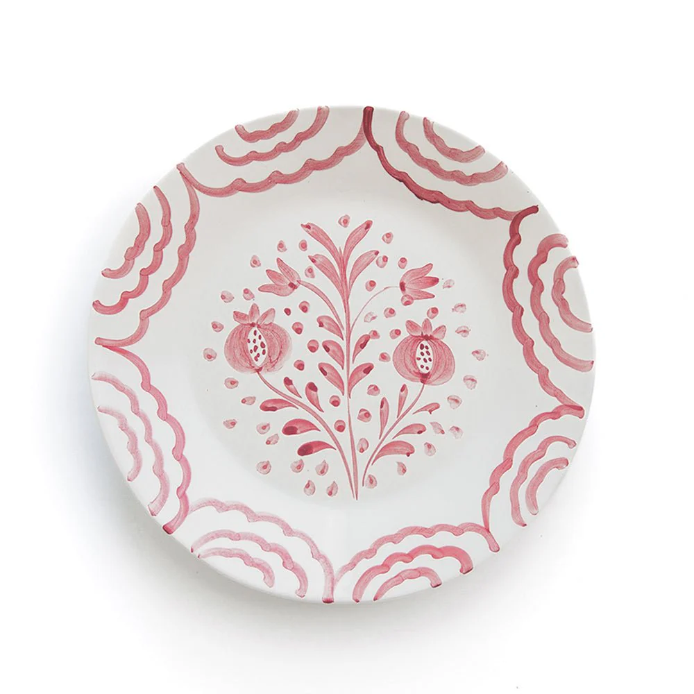Pomegranate Duet Rose Salad Plate | Set of 2 - Image 2