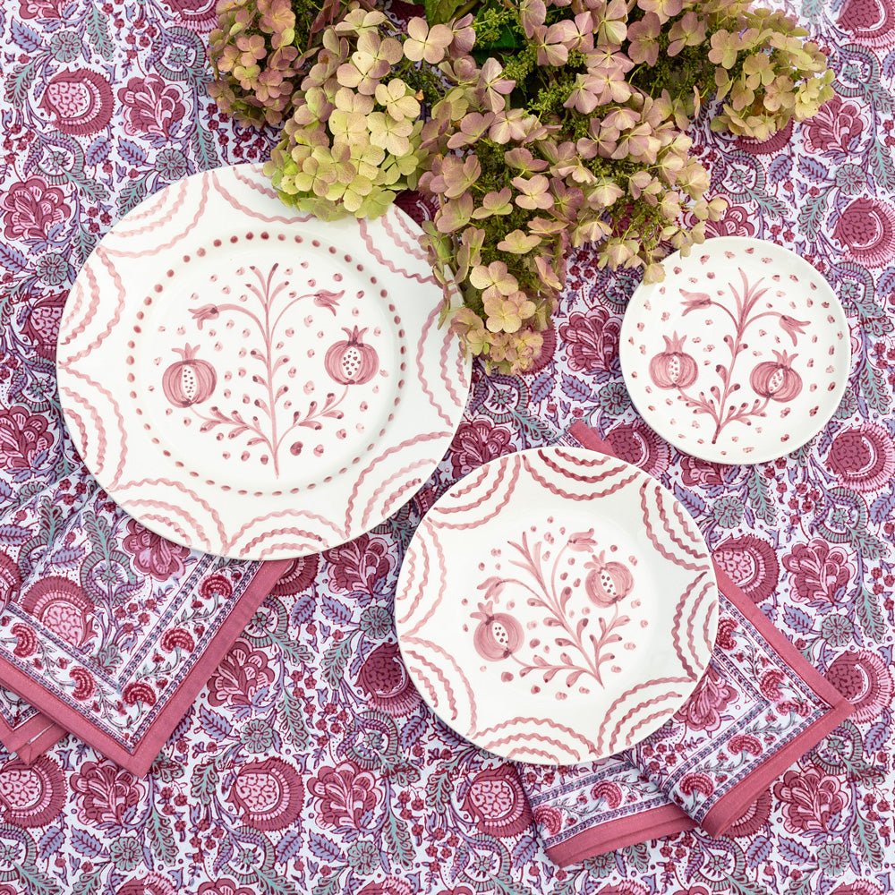 Pomegranate Duet Rose Salad Plate | Set of 2 - Image 3