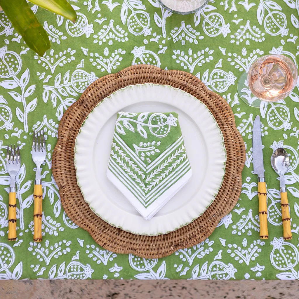 Pomegranate Green Napkin | Set of 4 - Image 2