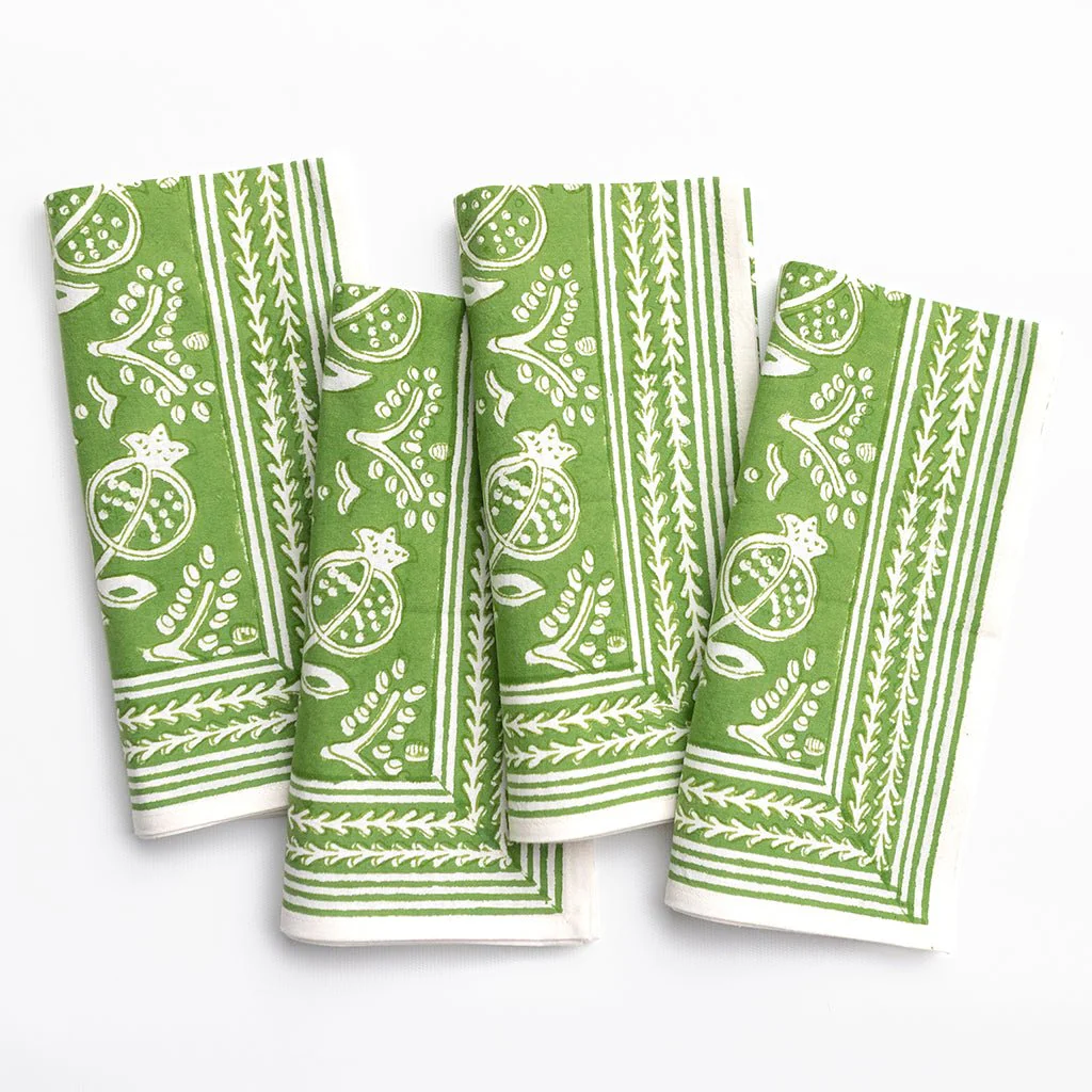 Pomegranate Green Napkin | Set of 4 - Image 5