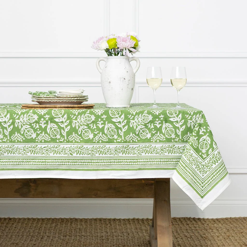 Pomegranate Green Tablecloth - Image 2