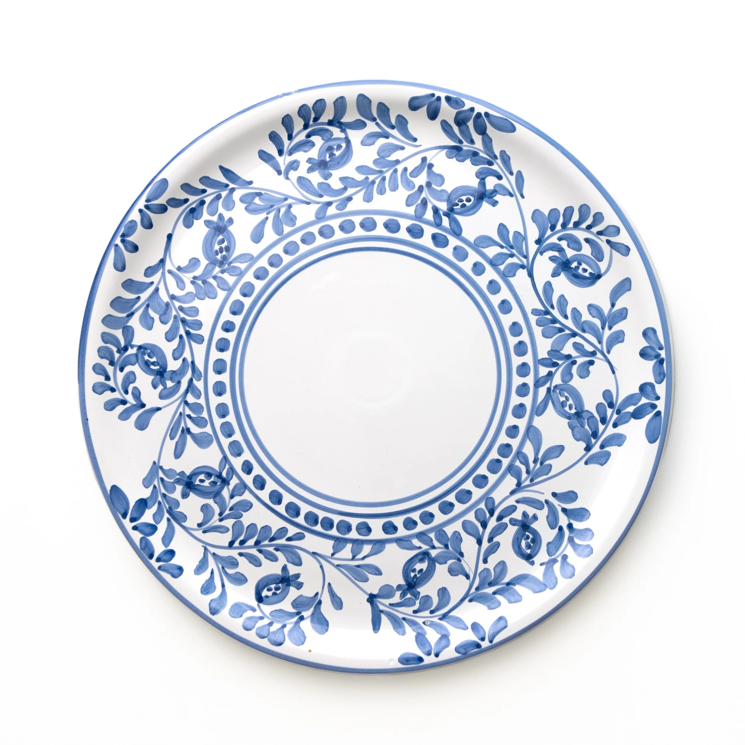 Pomegranate Scroll Blue Charger Plate Set of 2 - Image 2