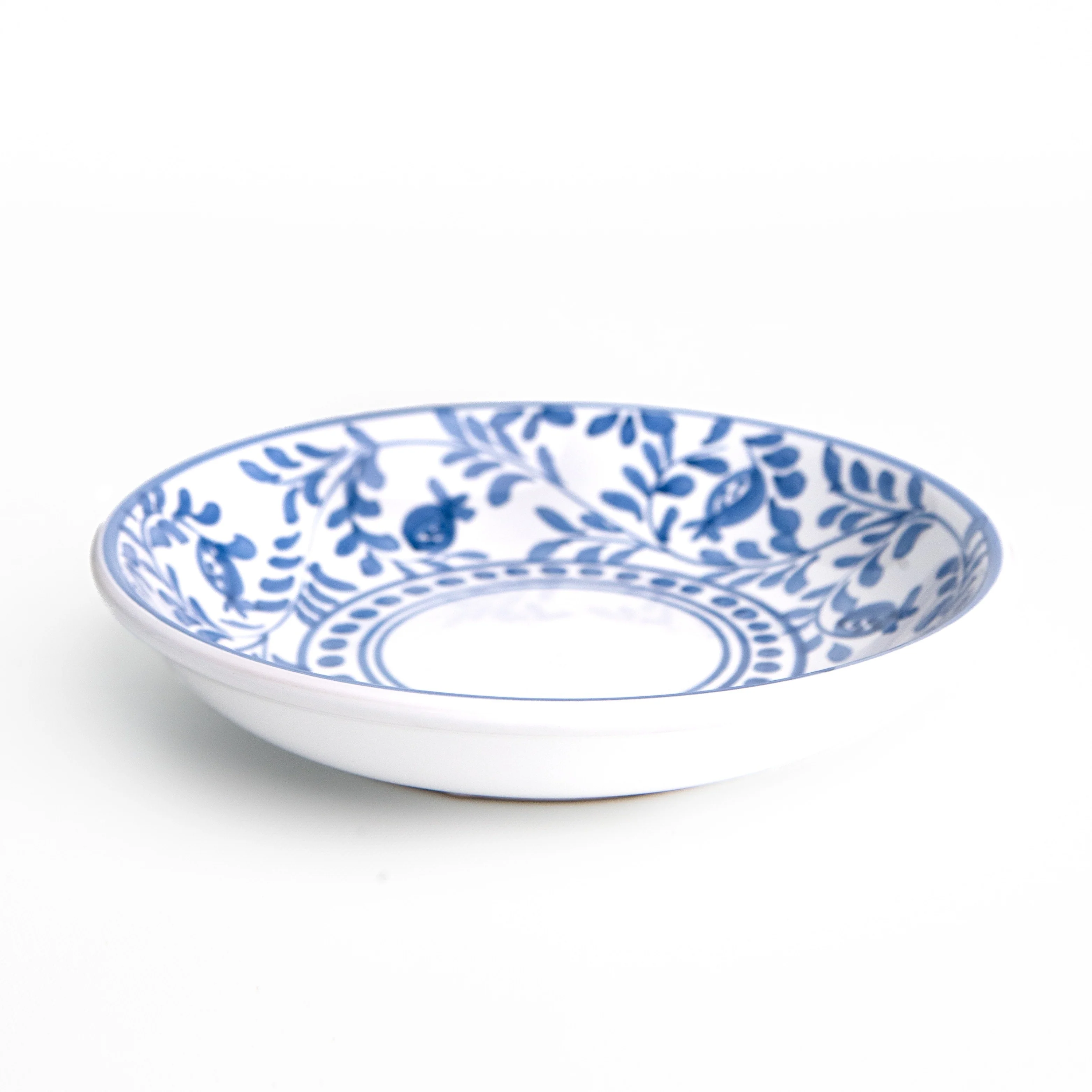 Pomegranate Scroll Blue Pasta Bowl Set of 2 - Image 2