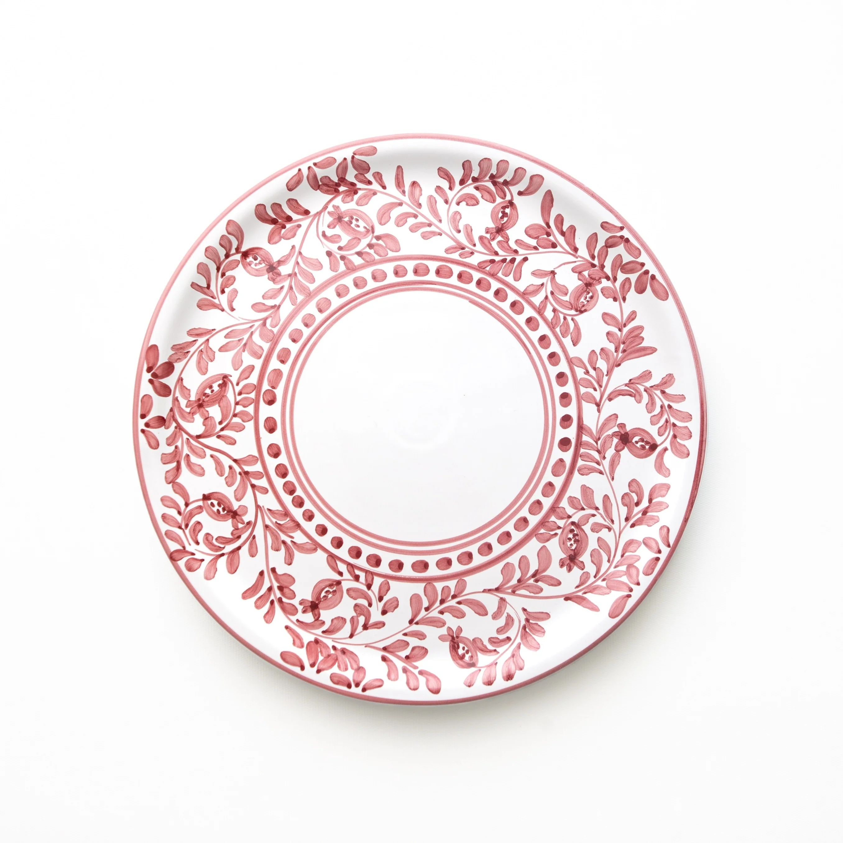 Pomegranate Scroll Bordeaux Charger Plate Set of 2 - Image 2