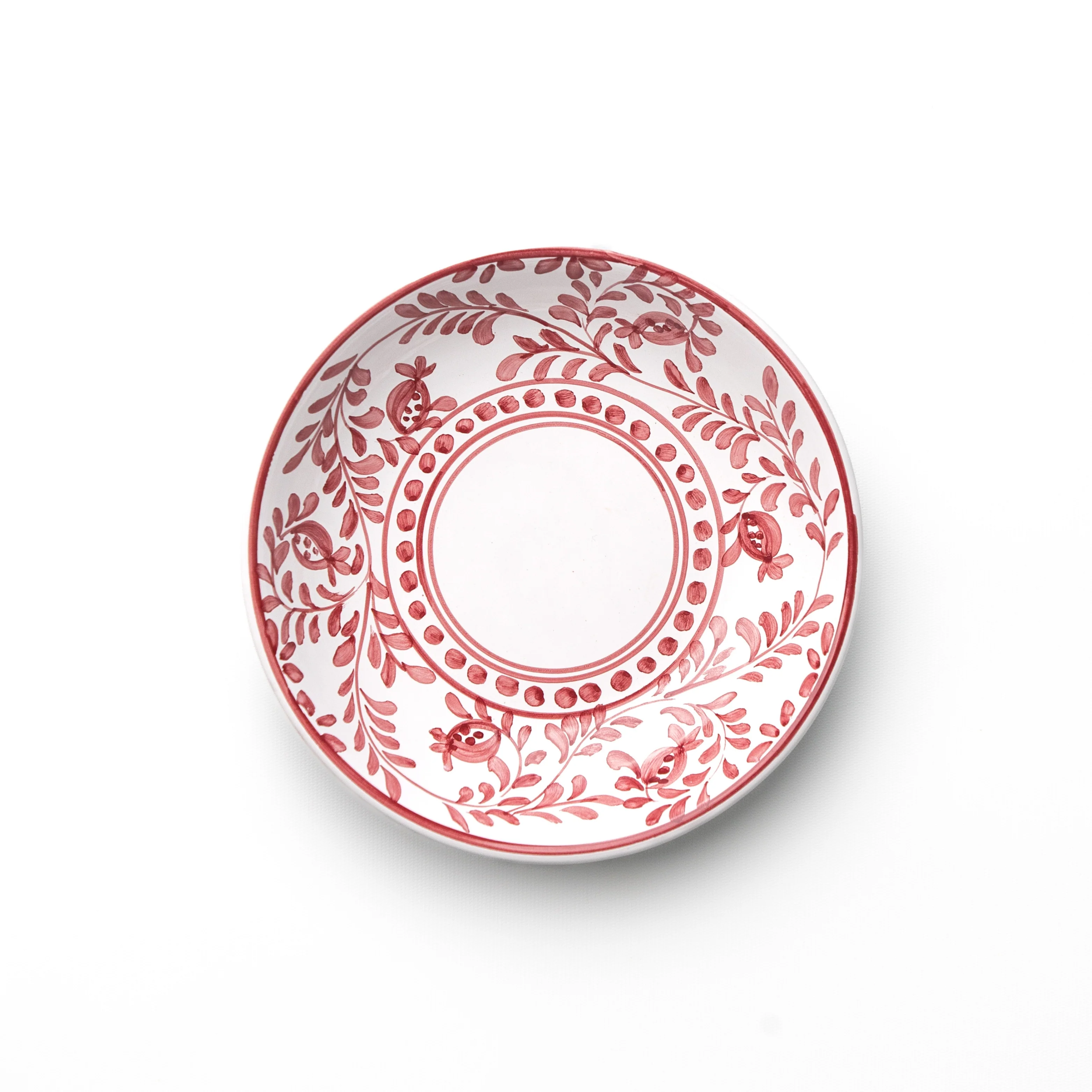 Pomegranate Scroll Bordeaux Pasta Bowl Set of 2 - Image 3