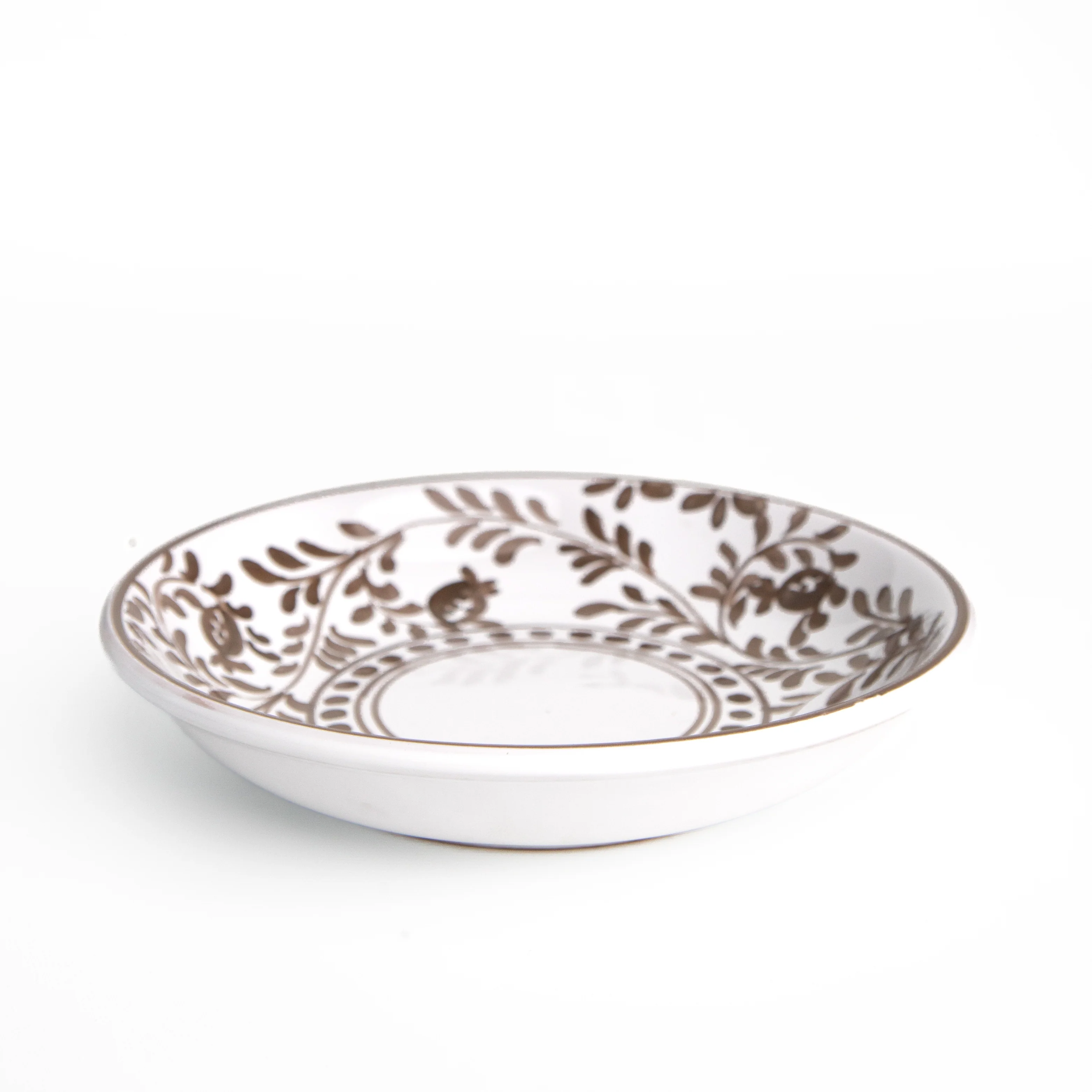 Pomegranate Scroll Chocolate Pasta Bowl Set of 2
