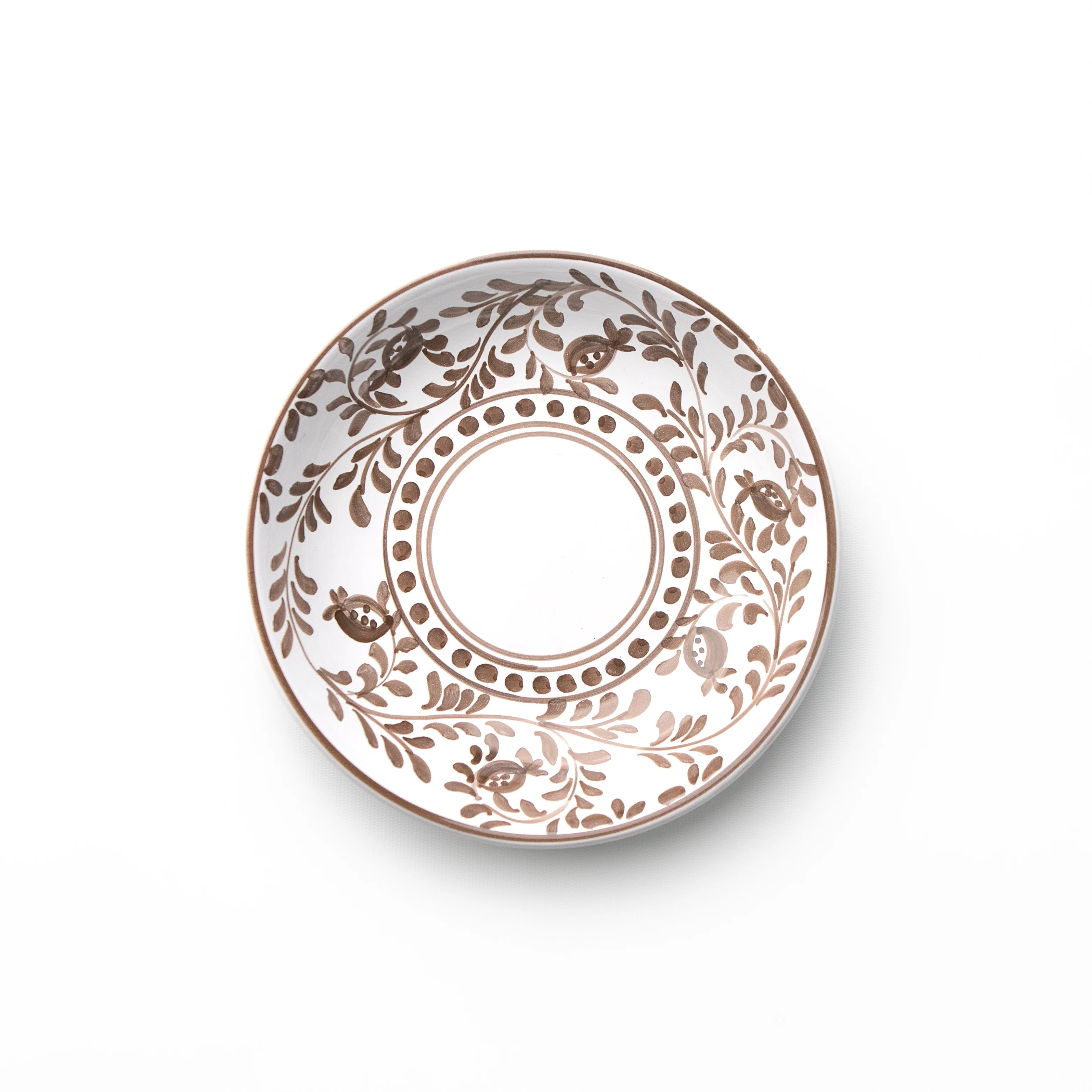 Pomegranate Scroll Chocolate Salad Plate Set of 2