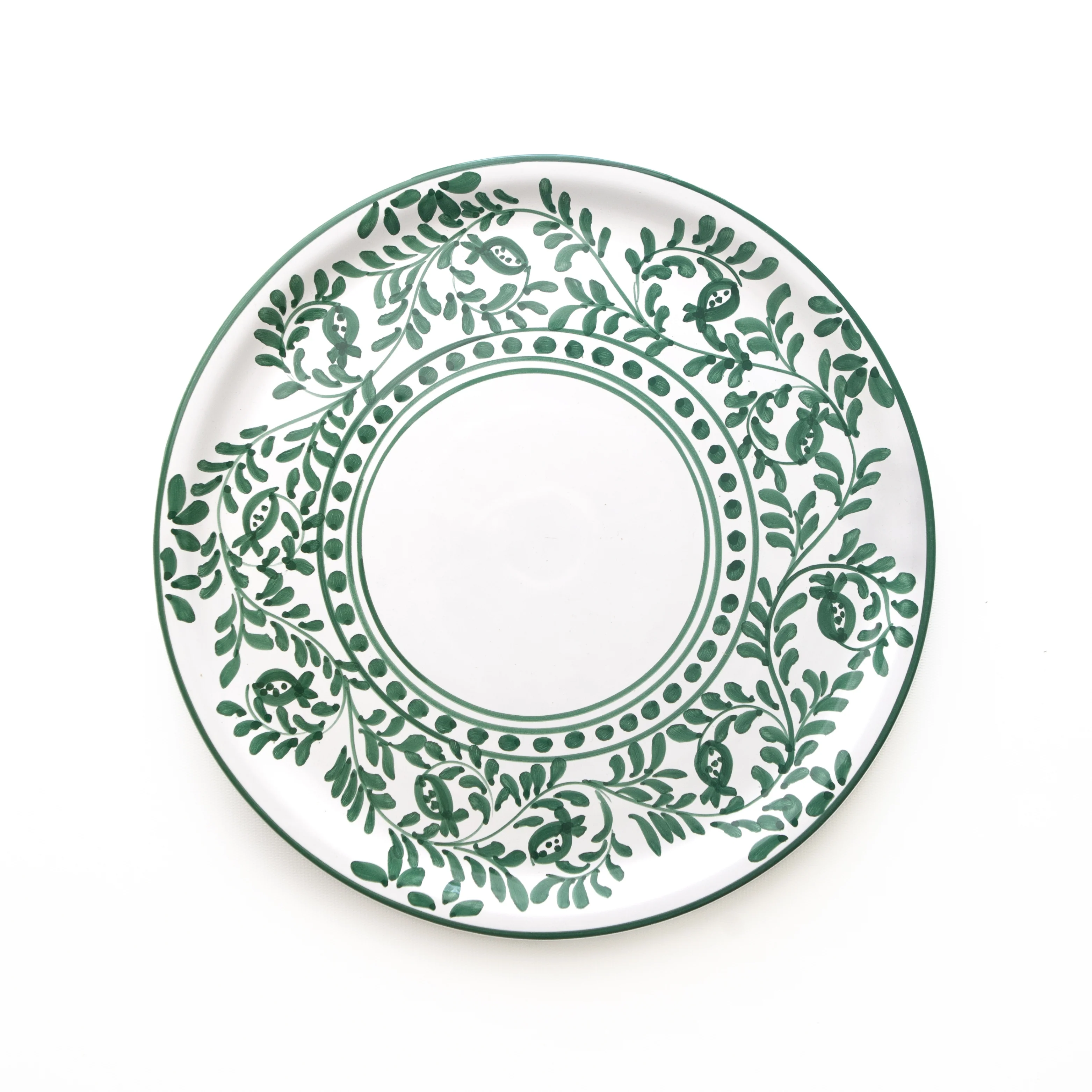 Pomegranate Scroll Forest Green Charger Plate Set of 2