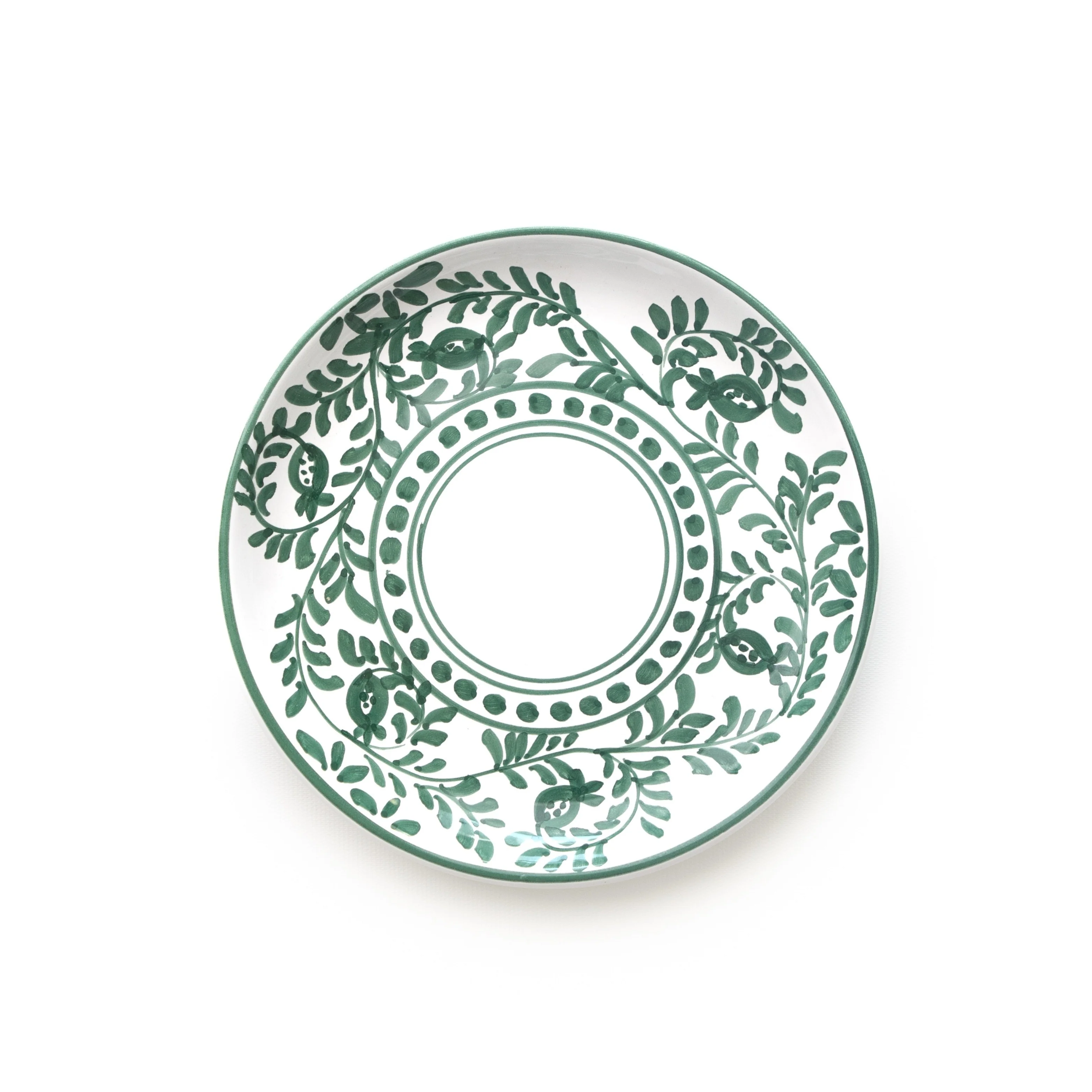 Pomegranate Scroll Forest Green Salad Plate Set of 2 - Image 2