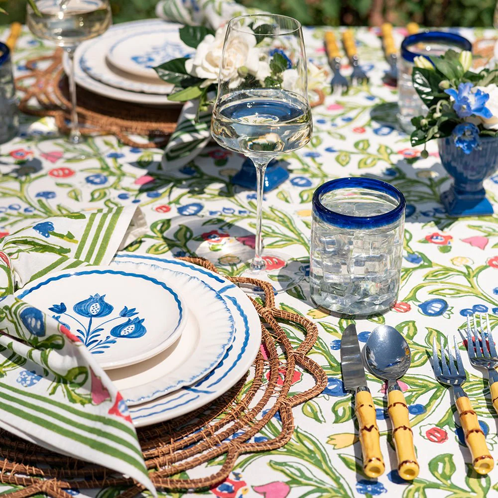 Pomegranate Trio Sketch Cobalt Blue Dinner Plate | Set of 2 - Image 3