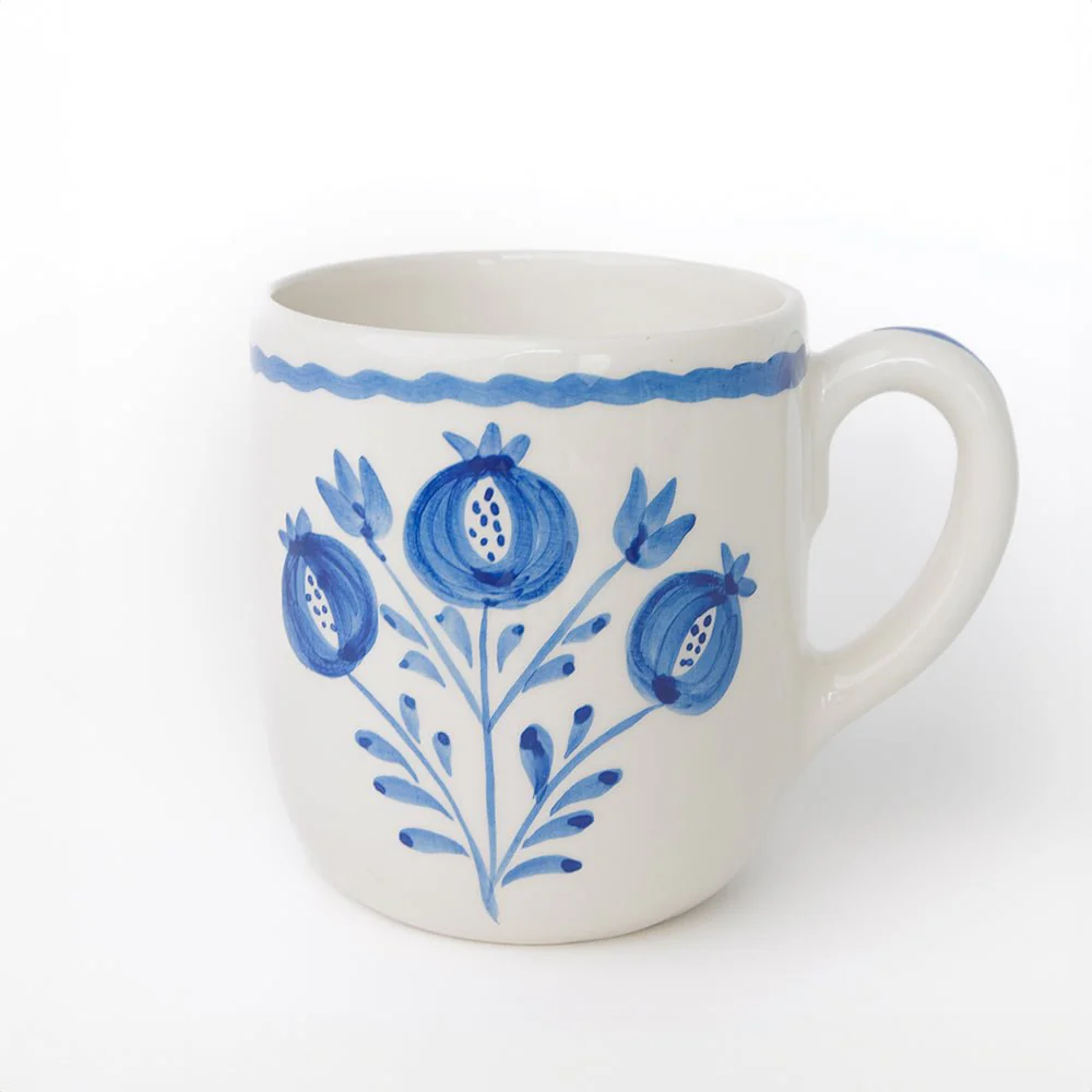 Pomegranate Trio Sketch Cobalt Blue Mug | Set of 2 - Image 5
