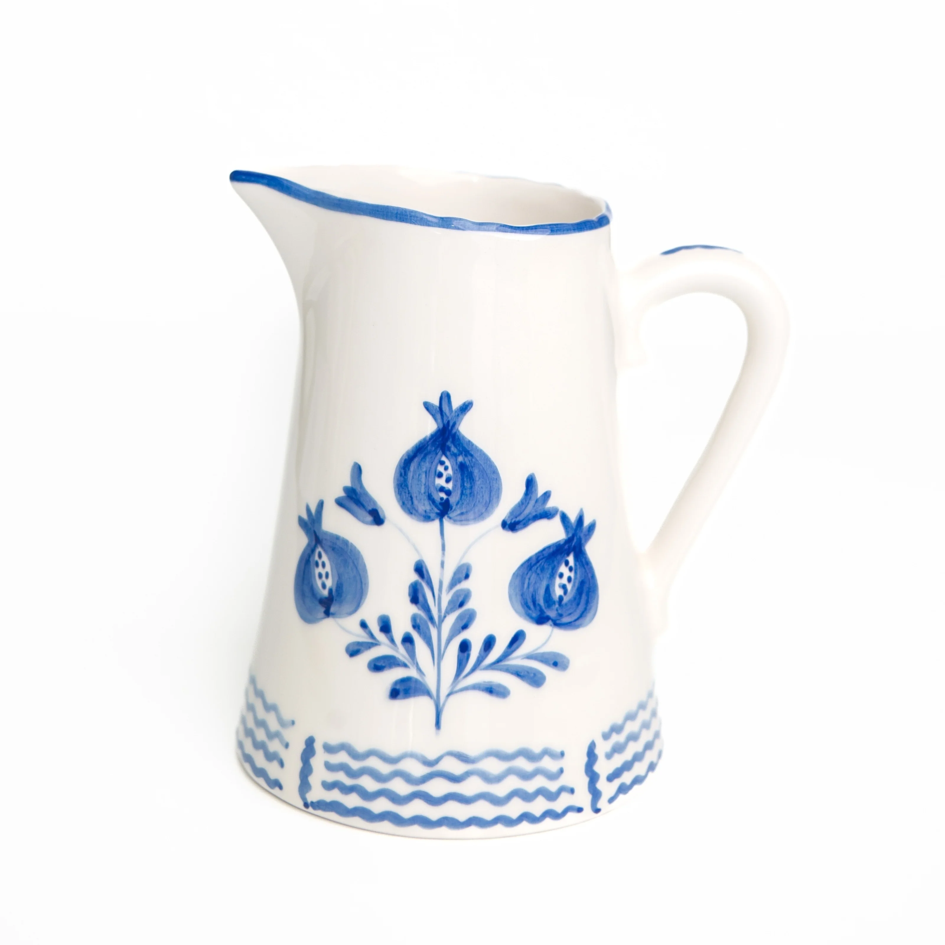 Pomegranate Trio Sketch Cobalt Blue Pitcher