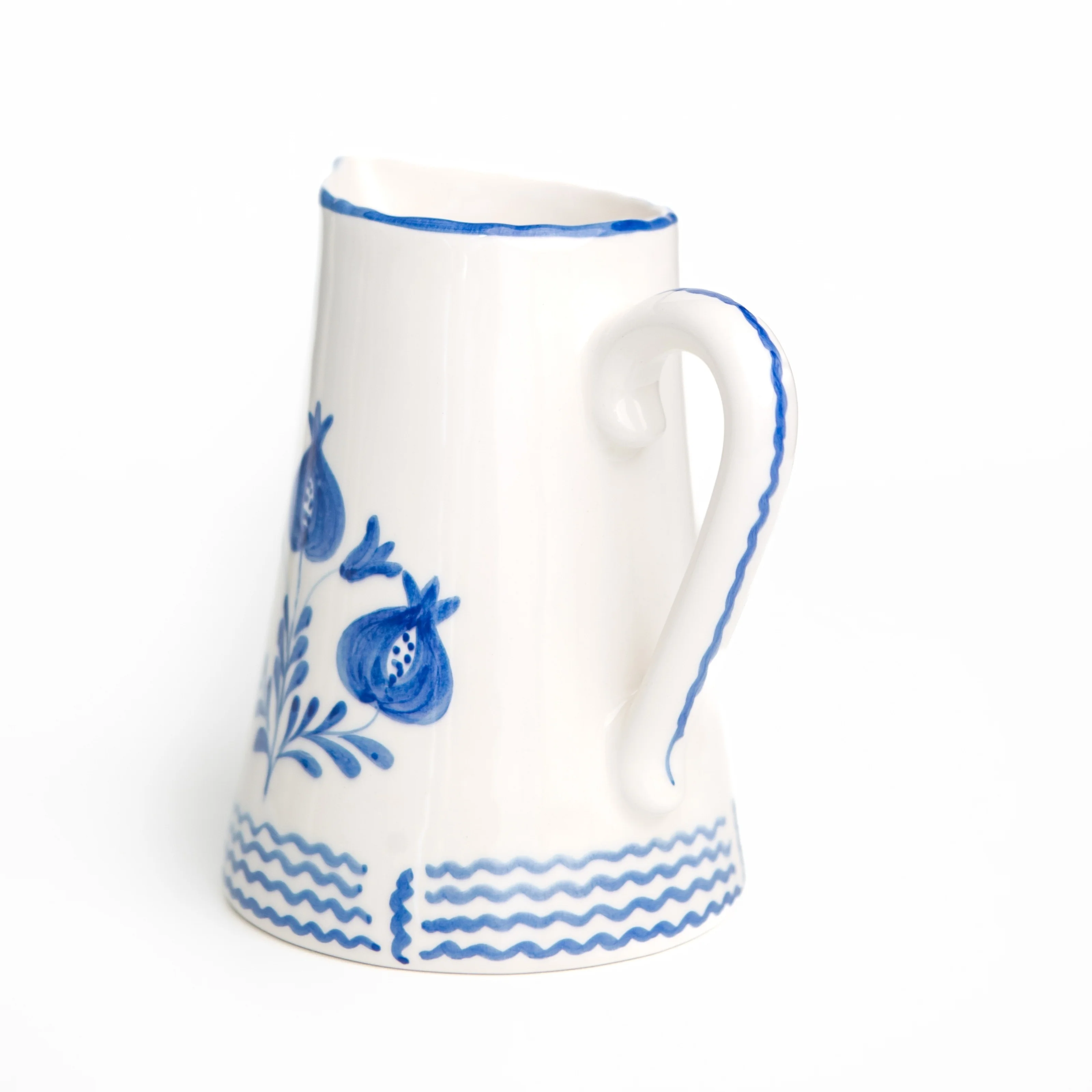 Pomegranate Trio Sketch Cobalt Blue Pitcher - Image 2