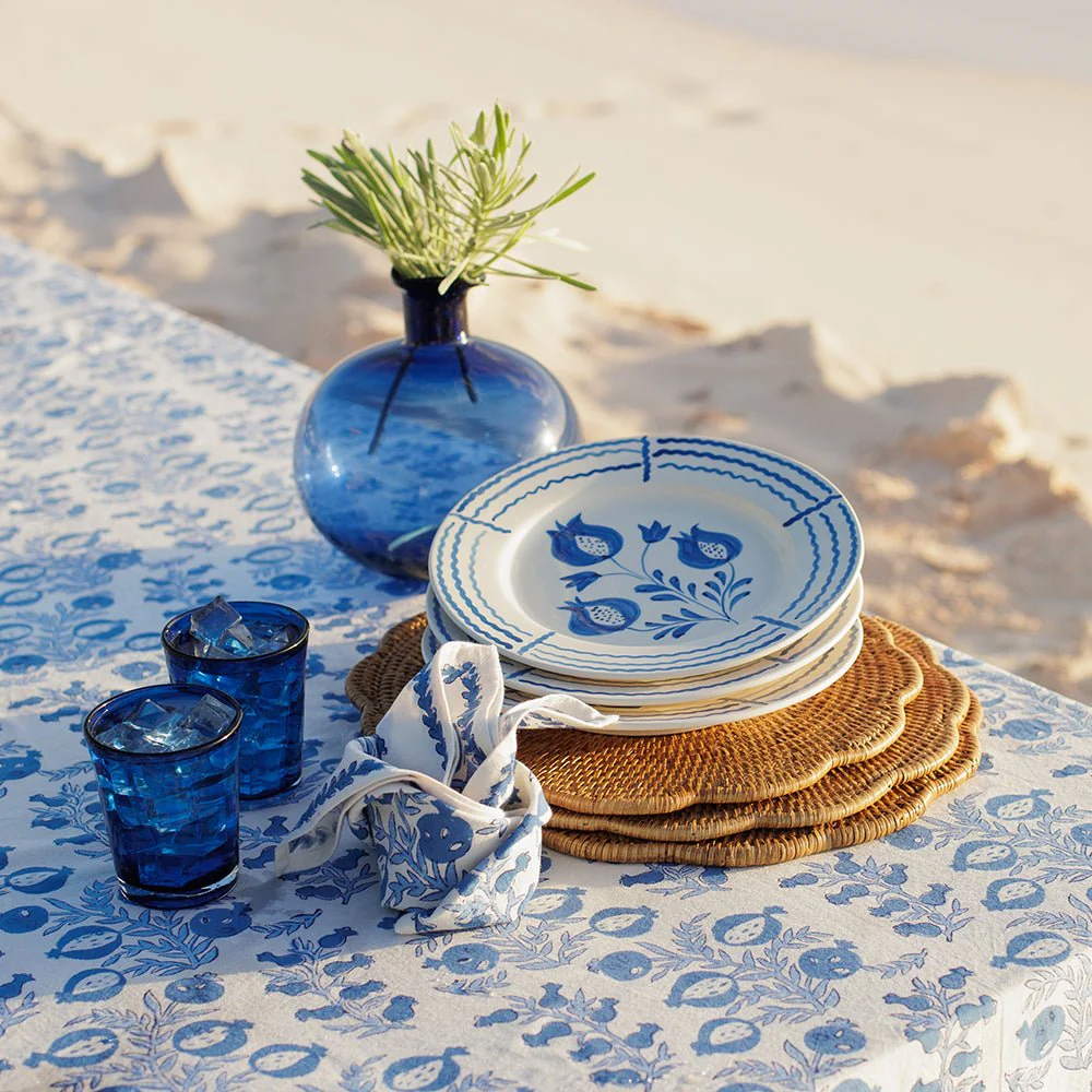 Pomegranate Trio Sketch Cobalt Blue Salad Plate | Set of 2 - Image 4