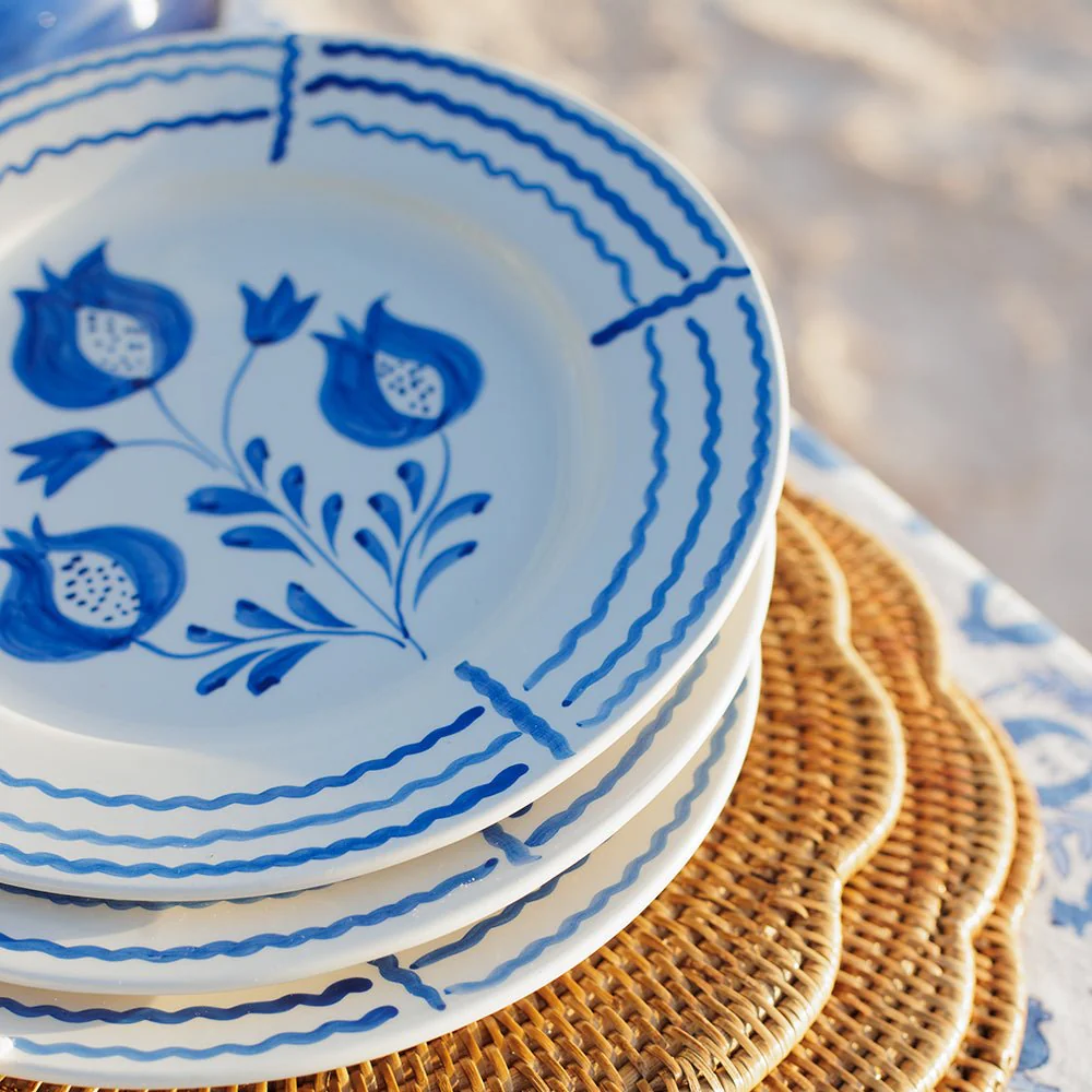 Pomegranate Trio Sketch Cobalt Blue Salad Plate | Set of 2 - Image 5