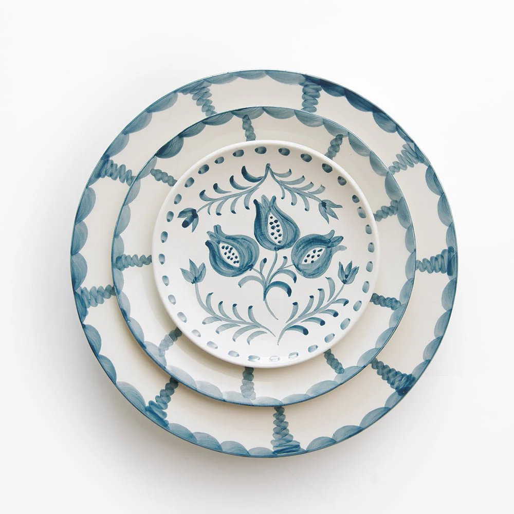 Pomegranate Trio Vine Teal Dinner Plate | Set of 2 - Image 2