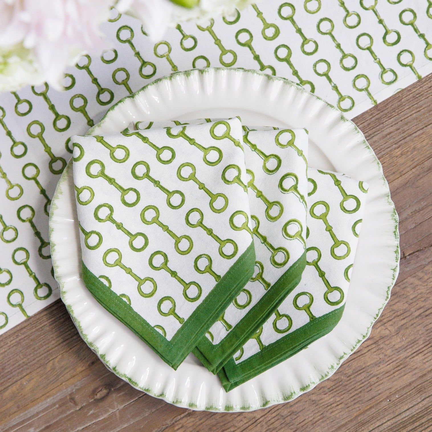 Pony Club Green Napkin | Set of 4 - Image 2