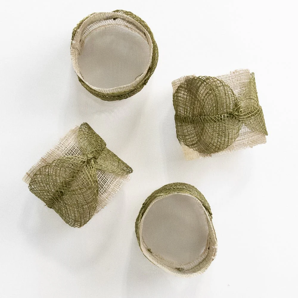 Fern Poplar Leaf Napkin Rings | Set of 4 - Image 3
