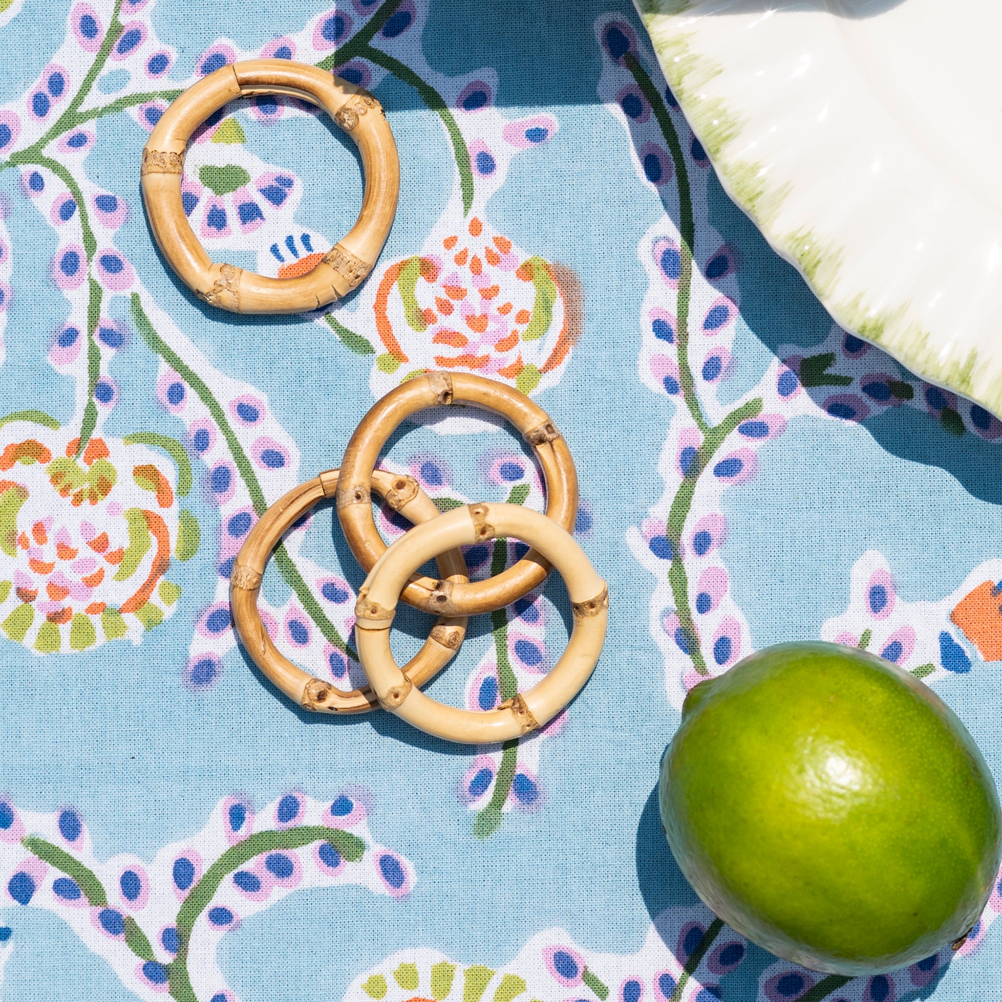 Round Bamboo Napkin Ring | Set 4 - Image 3