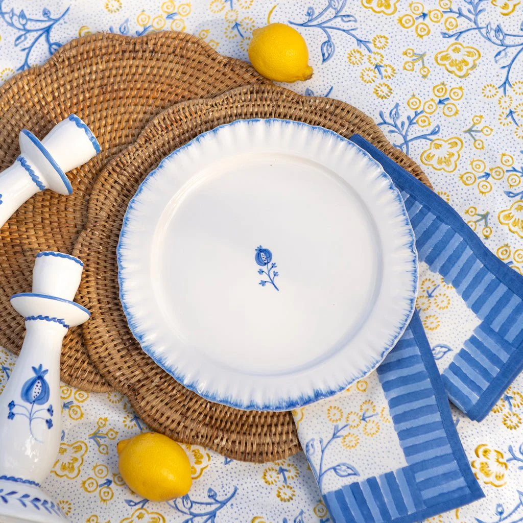 Ruffled Cobalt Blue Dinner Plate | Set of 2 - Image 8