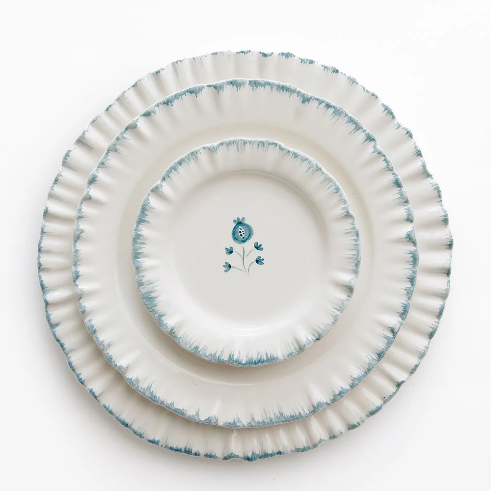 Ruffled Teal Appetizer Plate | Set of 4 - Image 2