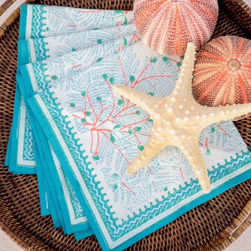 Sea Fan Napkin | Set of 4 - Image 4