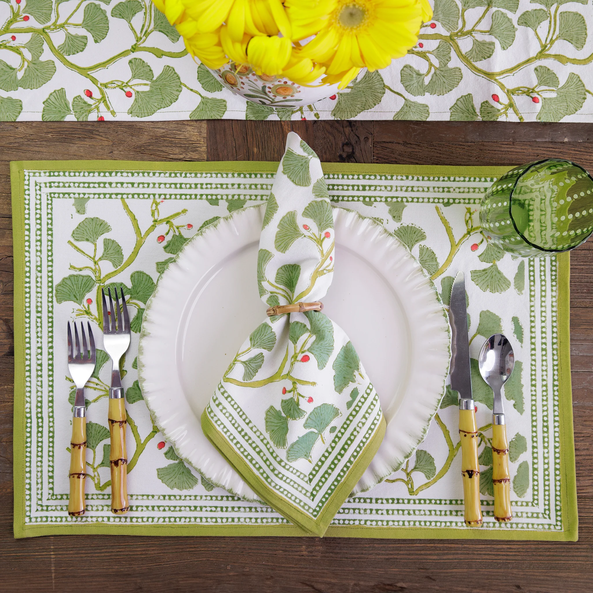 Spring Ginkgo Placemat | Set of 4