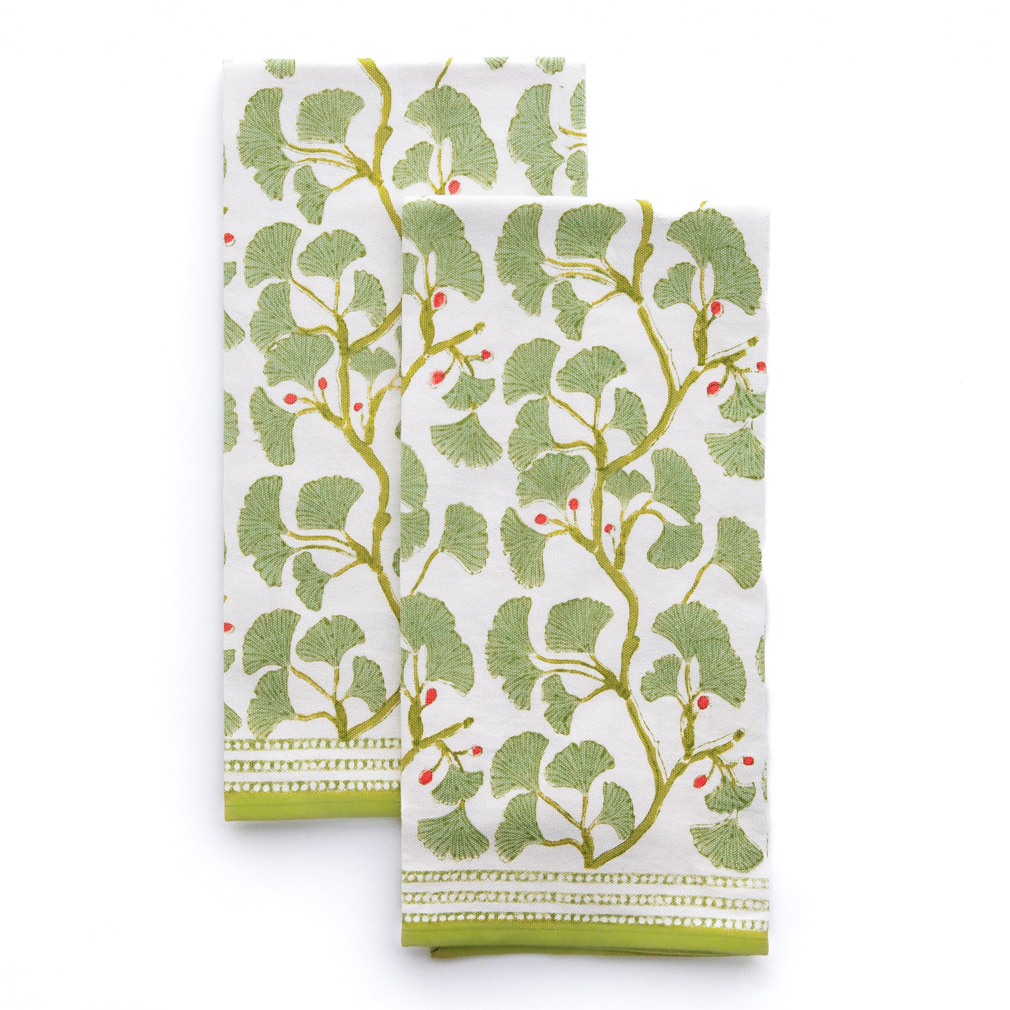 Spring Ginkgo Tea Towels