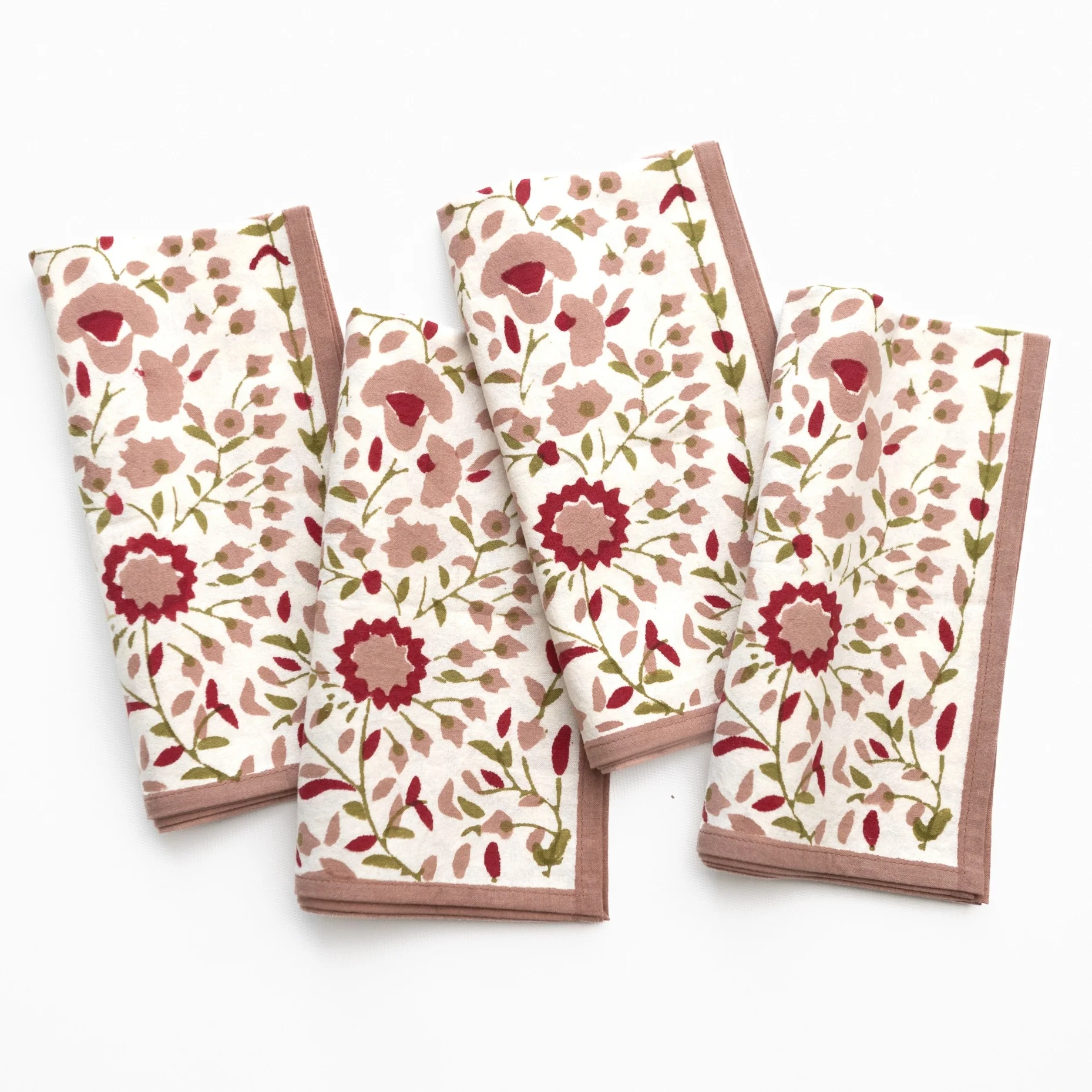 Starflower Fern & Blush Napkin | Set of 4 - Image 3