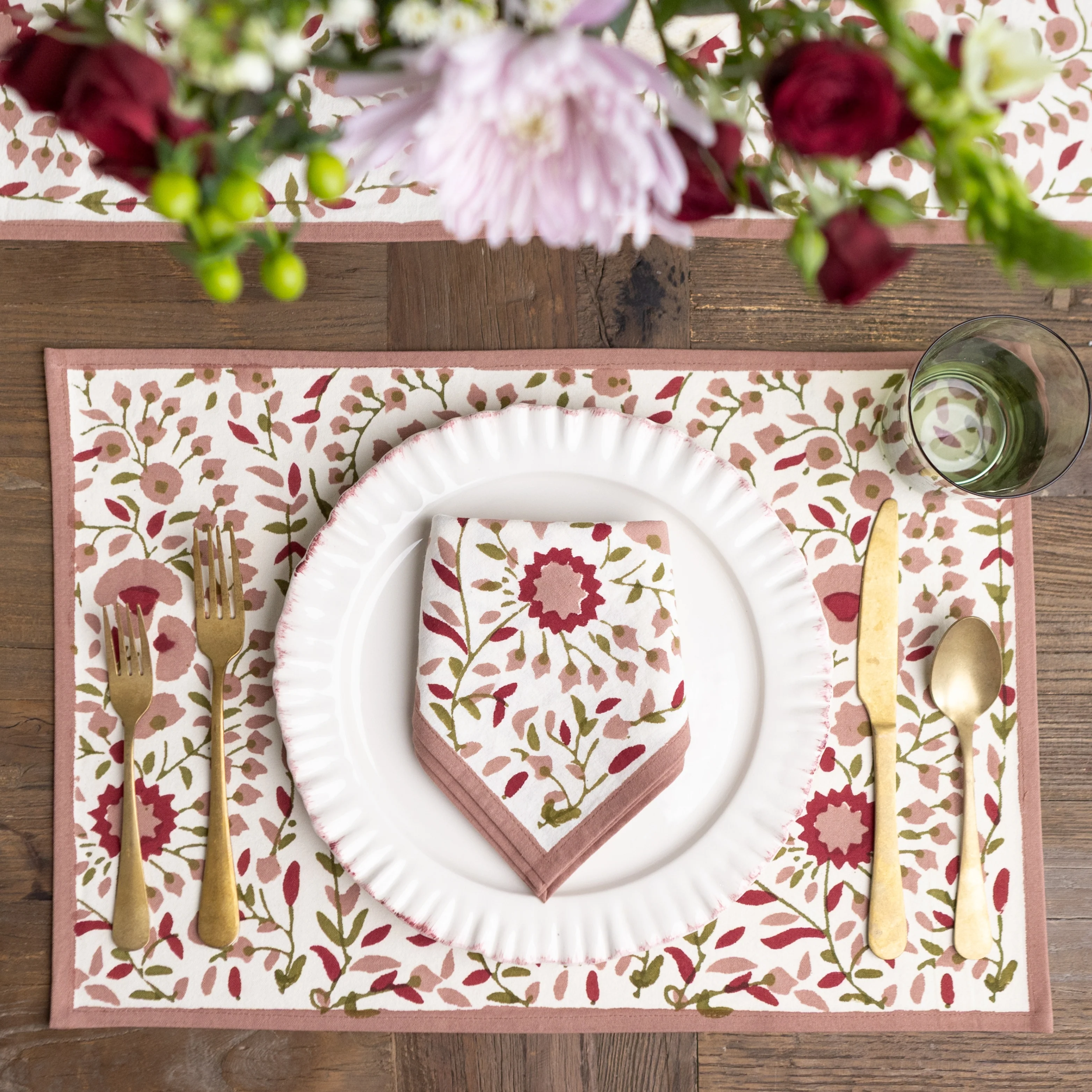 Starflower Fern & Blush Placemat | Set of 4