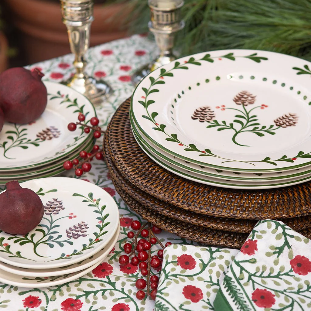 Stephanie Red & Green Napkin | Set of 4 - Image 3