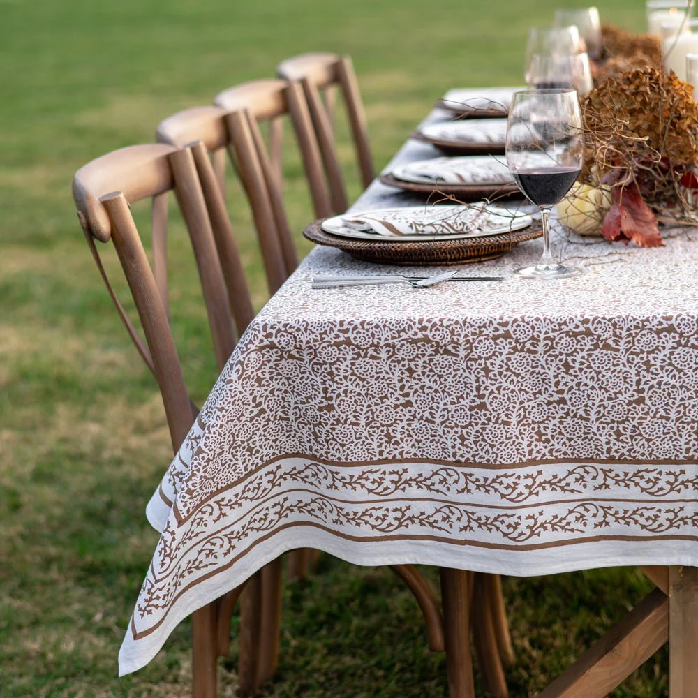 Tapestry Dark Chocolate Tablecloth - Image 5