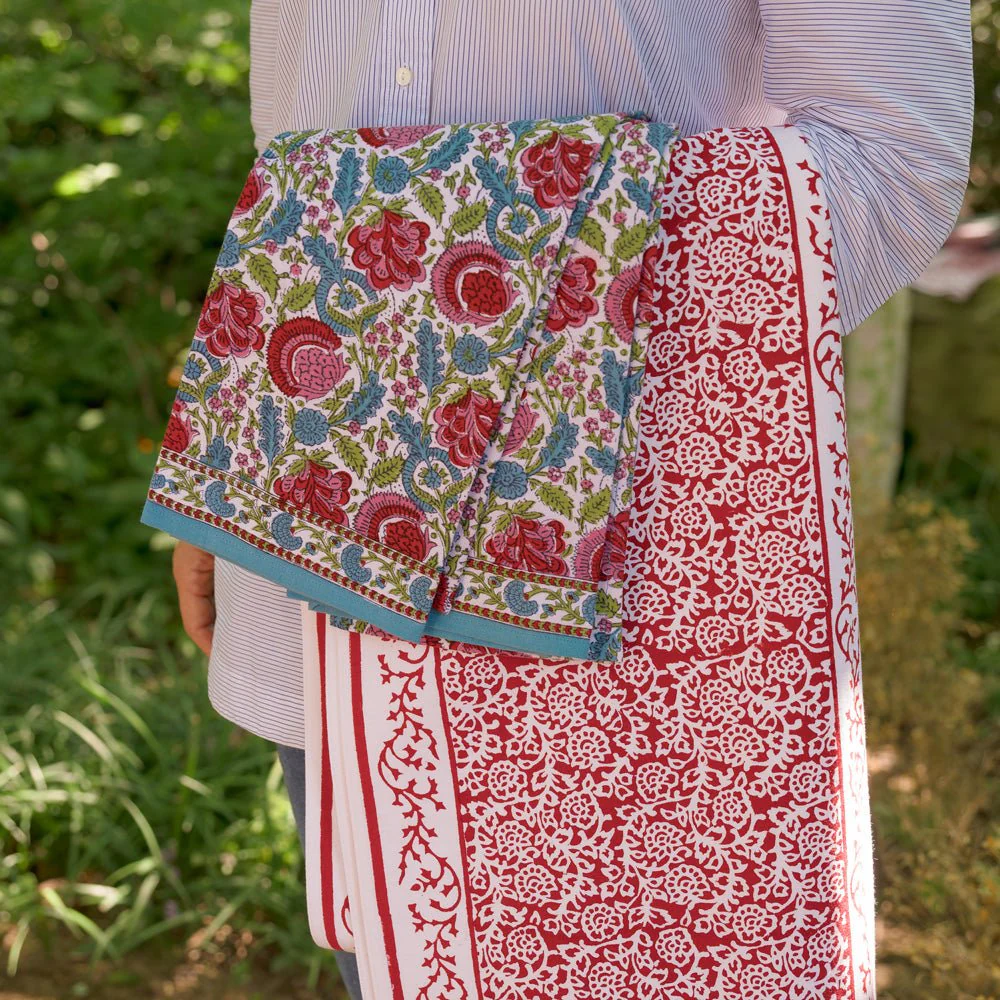 Tapestry Deep Red Table Runner - Image 4