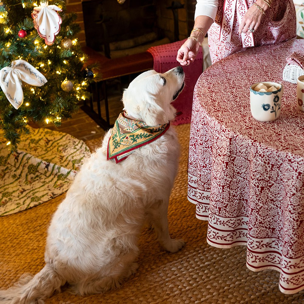 Tapestry Deep Red Tablecloth - Image 6