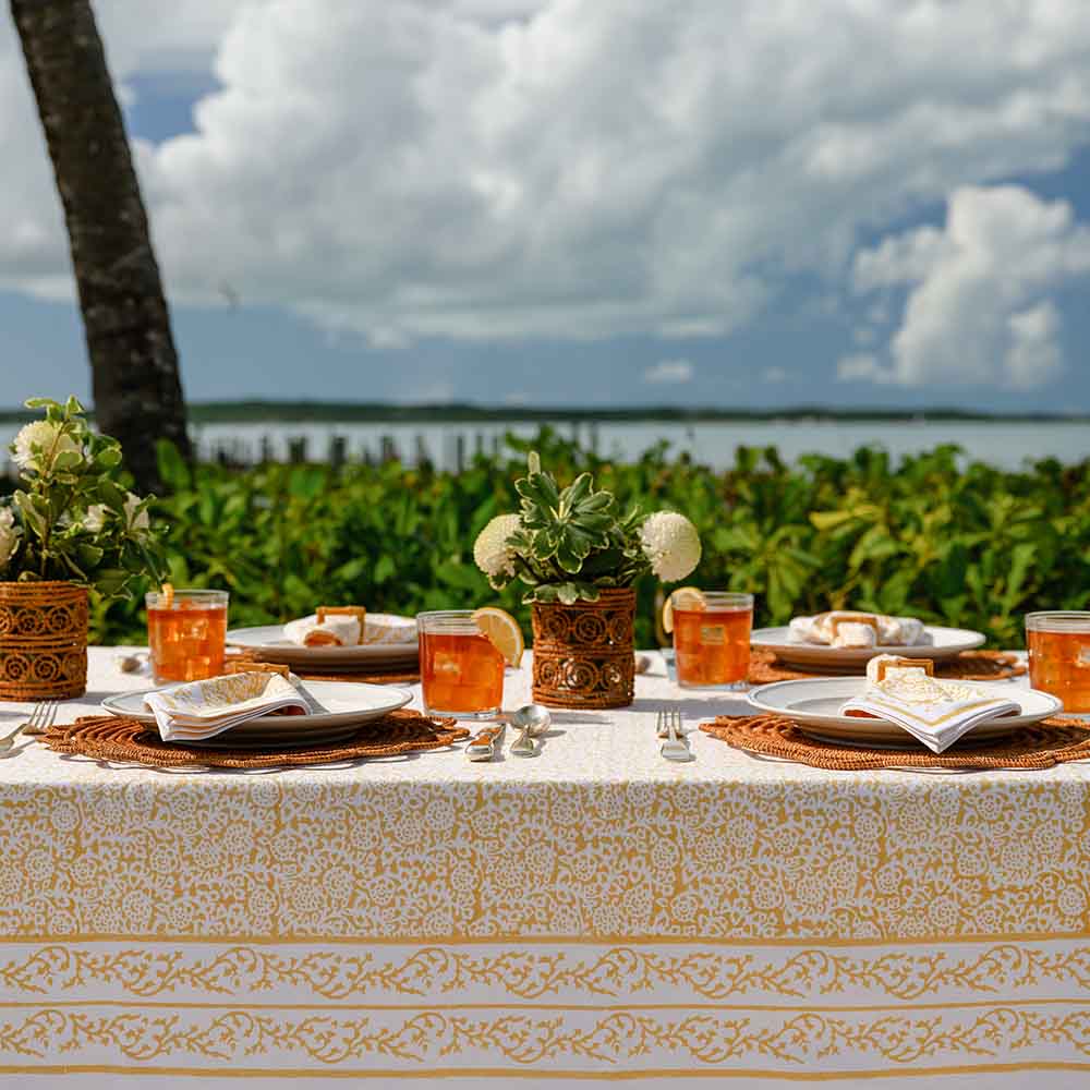 Tapestry Marigold Tablecloth - Image 4