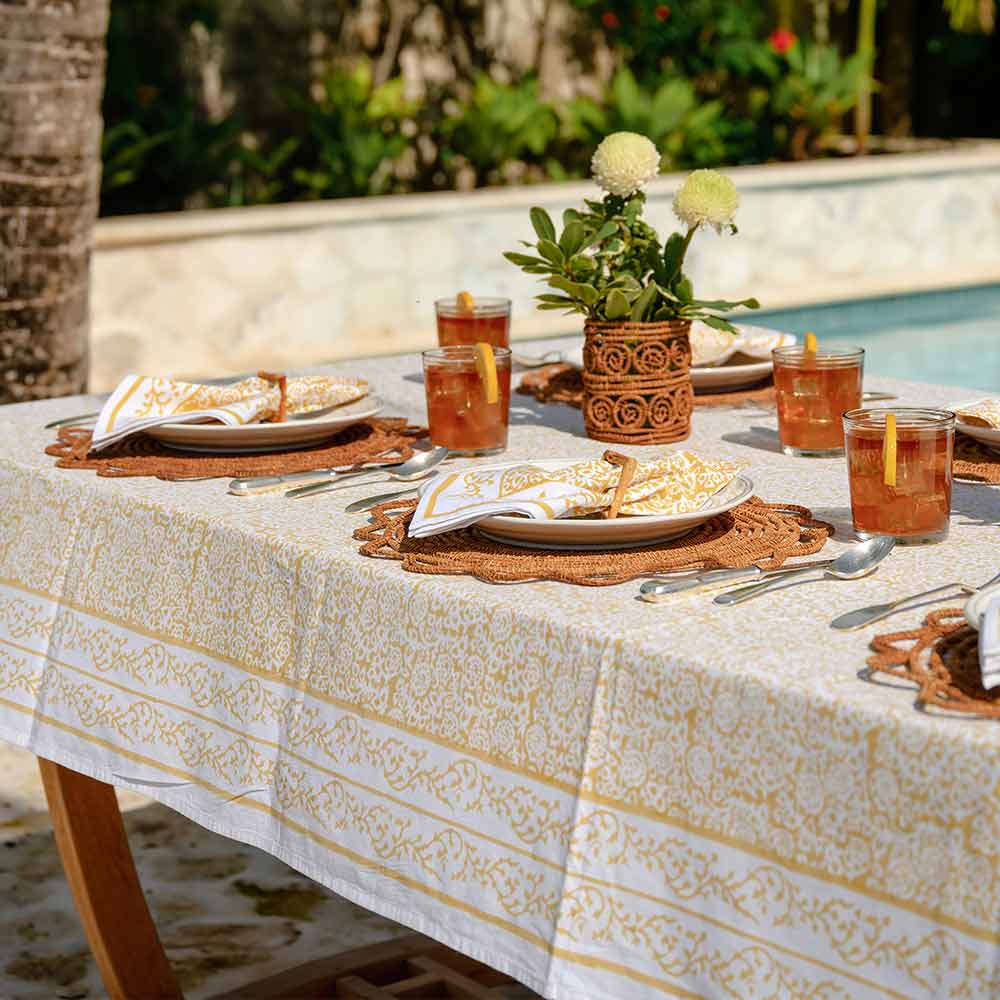 Tapestry Marigold Tablecloth - Image 5