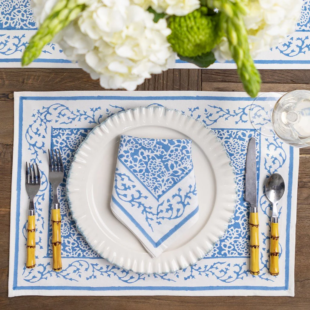 Tapestry Sky Blue Placemat | Set of 4