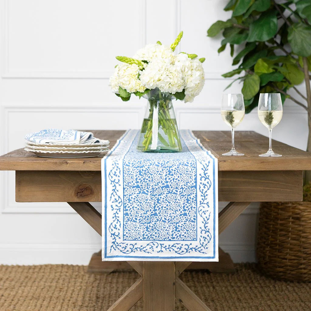 Tapestry Sky Blue Table Runner