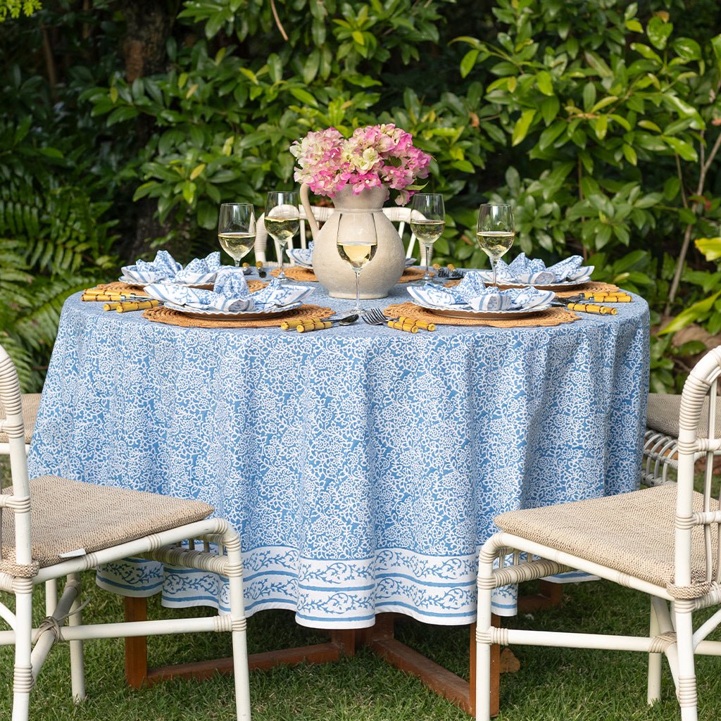 Tapestry Sky Blue Tablecloth
