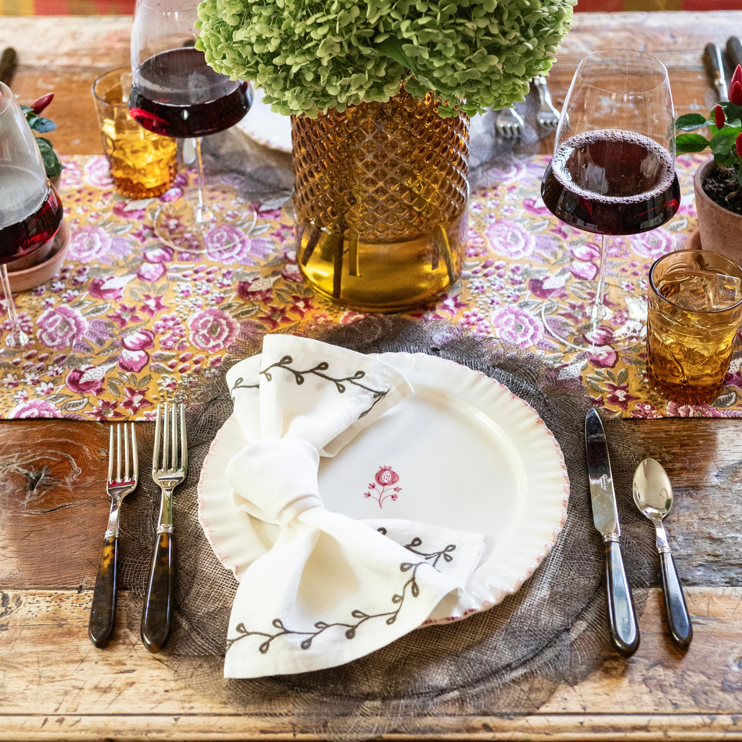 Taupe Poplar Leaf Woven Placemat | Set of 4