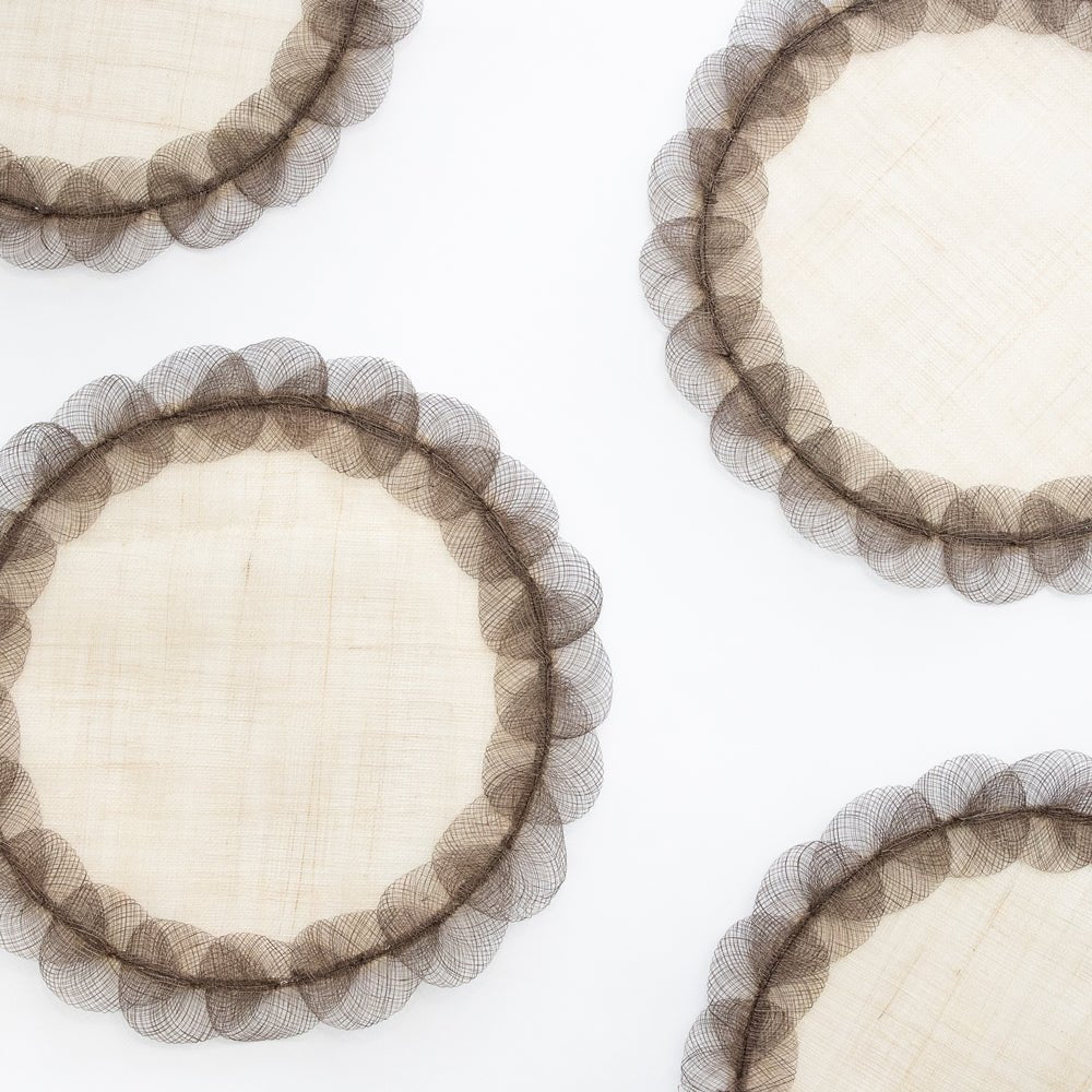 Taupe Poplar Leaf Woven Placemat | Set of 4 - Image 2