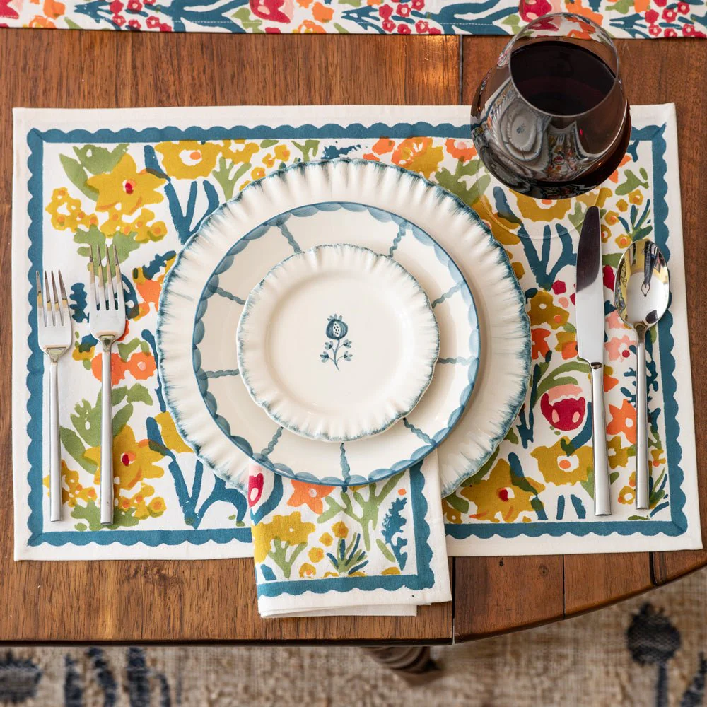 Teal Garden Placemat | Set of 4 - Image 3