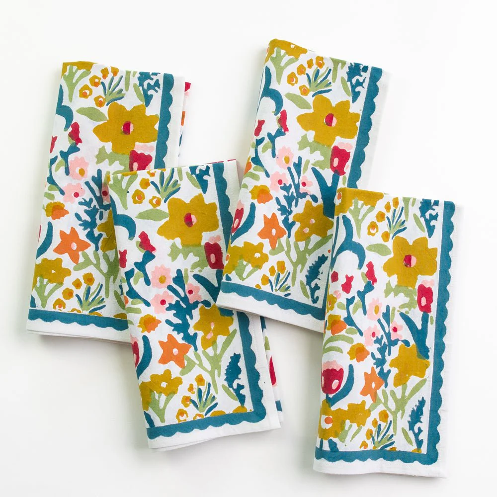 Teal Garden Napkin | Set of 4 - Image 5