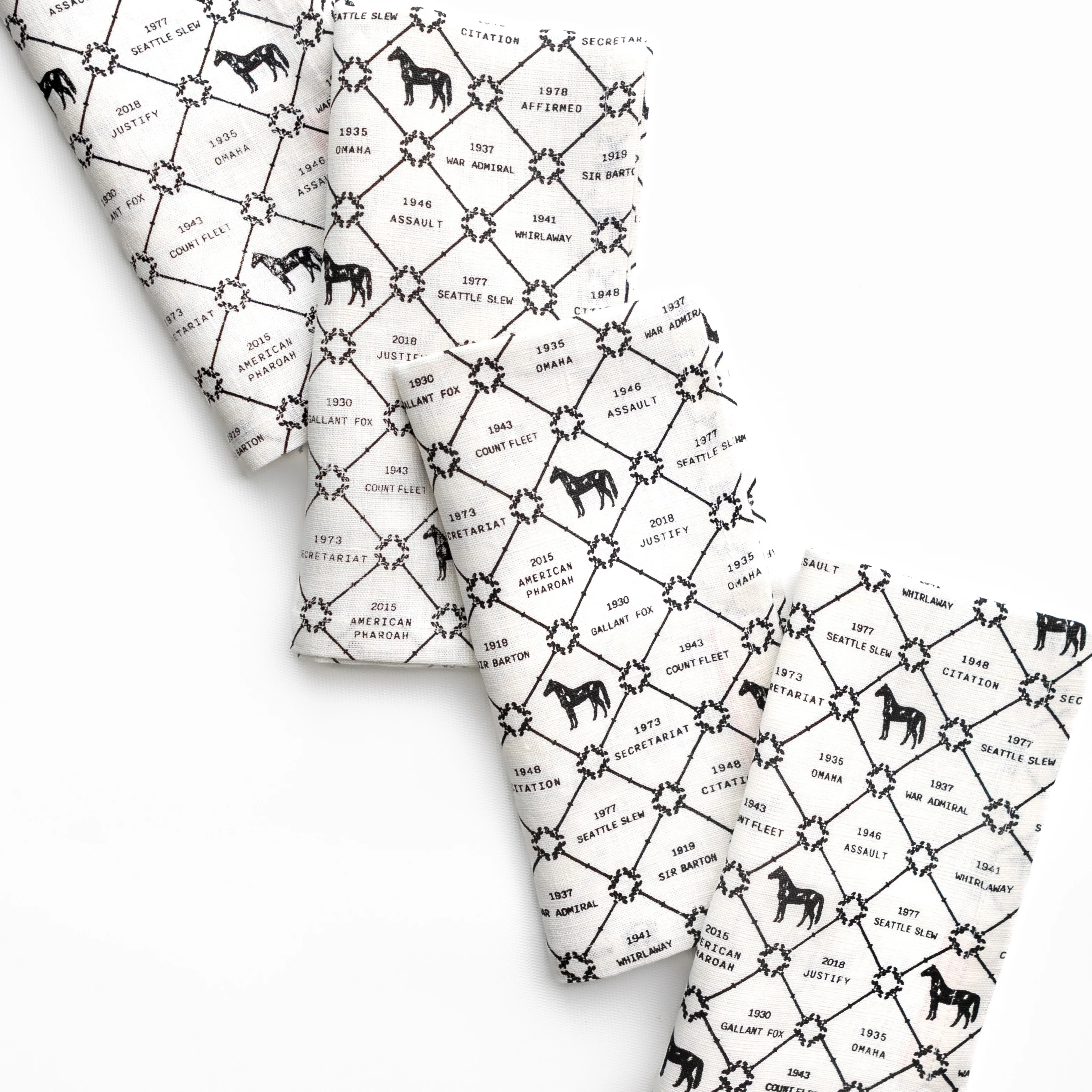 Triple Crown Champions Linen Napkin | Set of 4 - Image 4