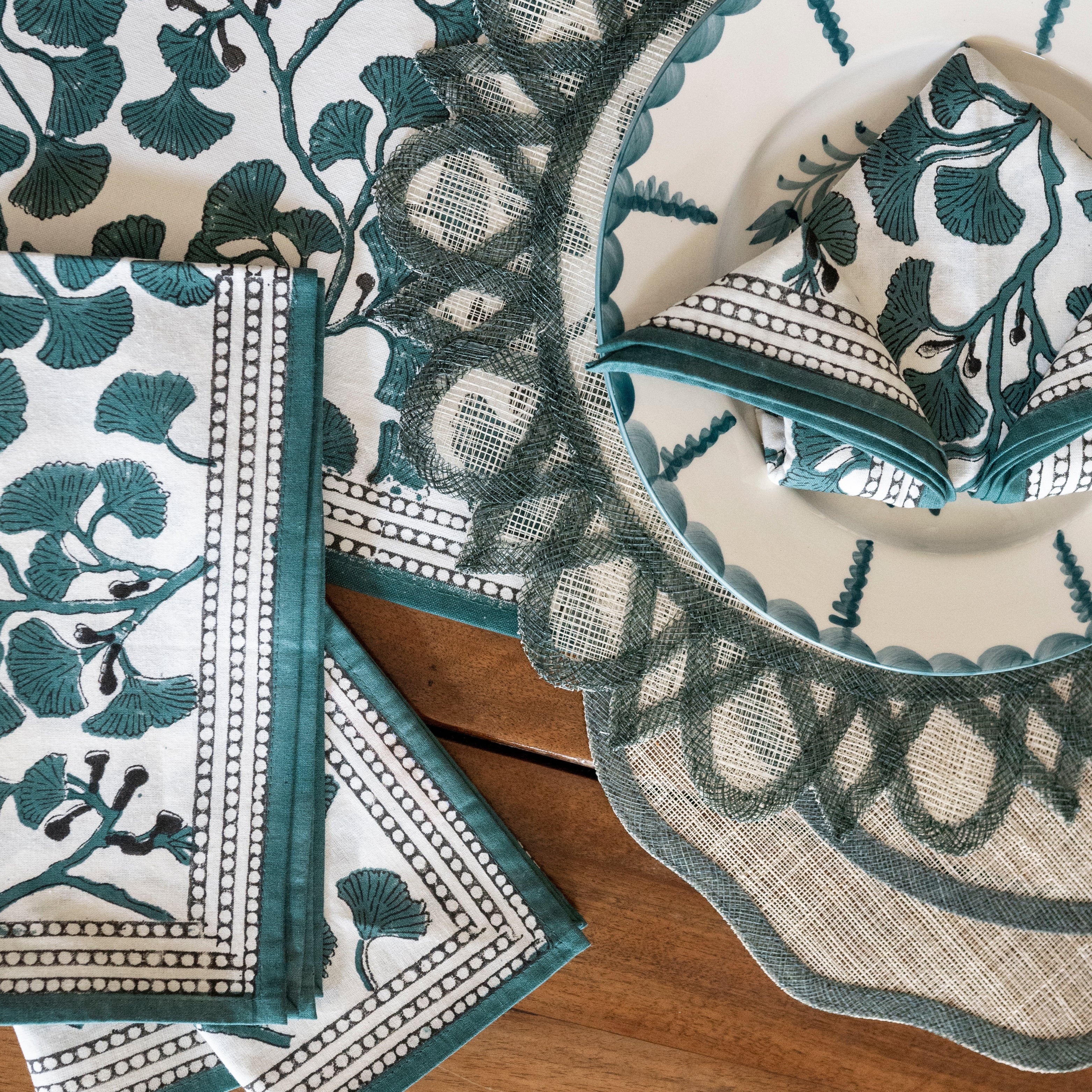 Turkish Blue Starburst Placemat | Set of 4
