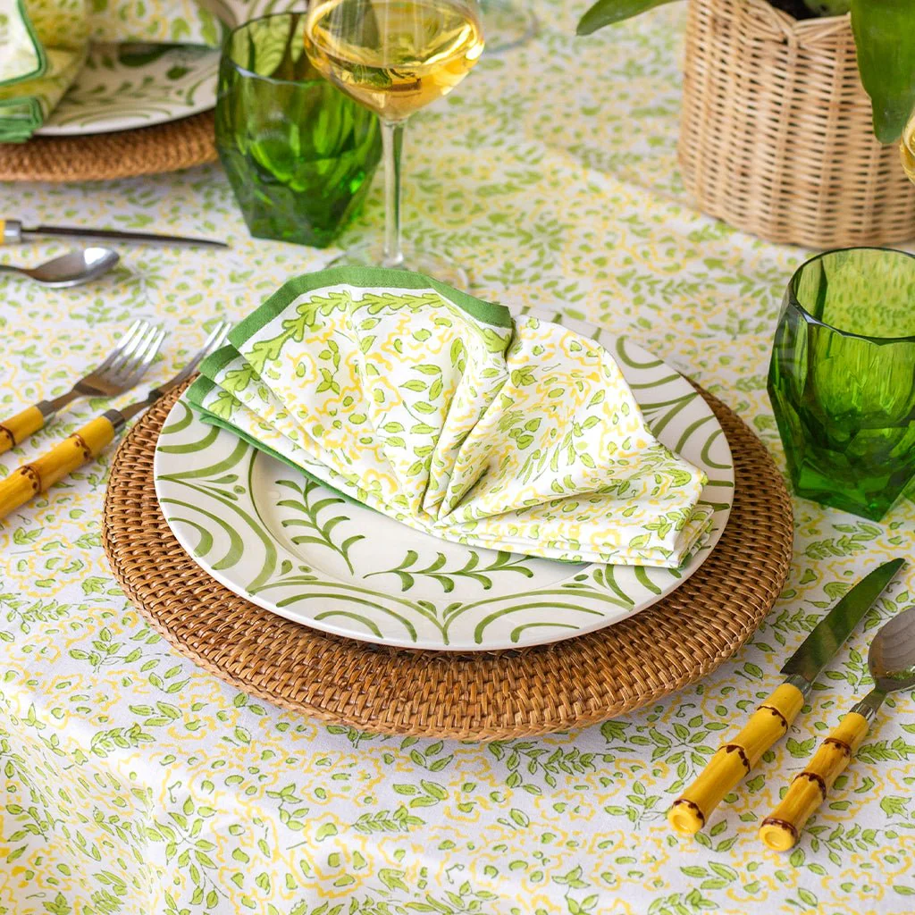 Wild Primrose Yellow & Green Napkin | Set of 4